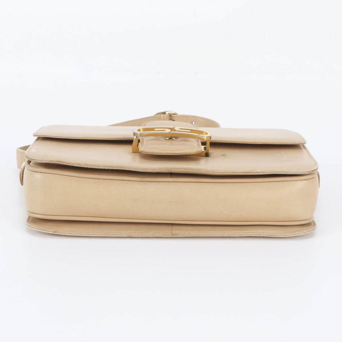 Gucci Beige Leather Handbag Shoulder Bag Tote Bag (Pre-Owned)