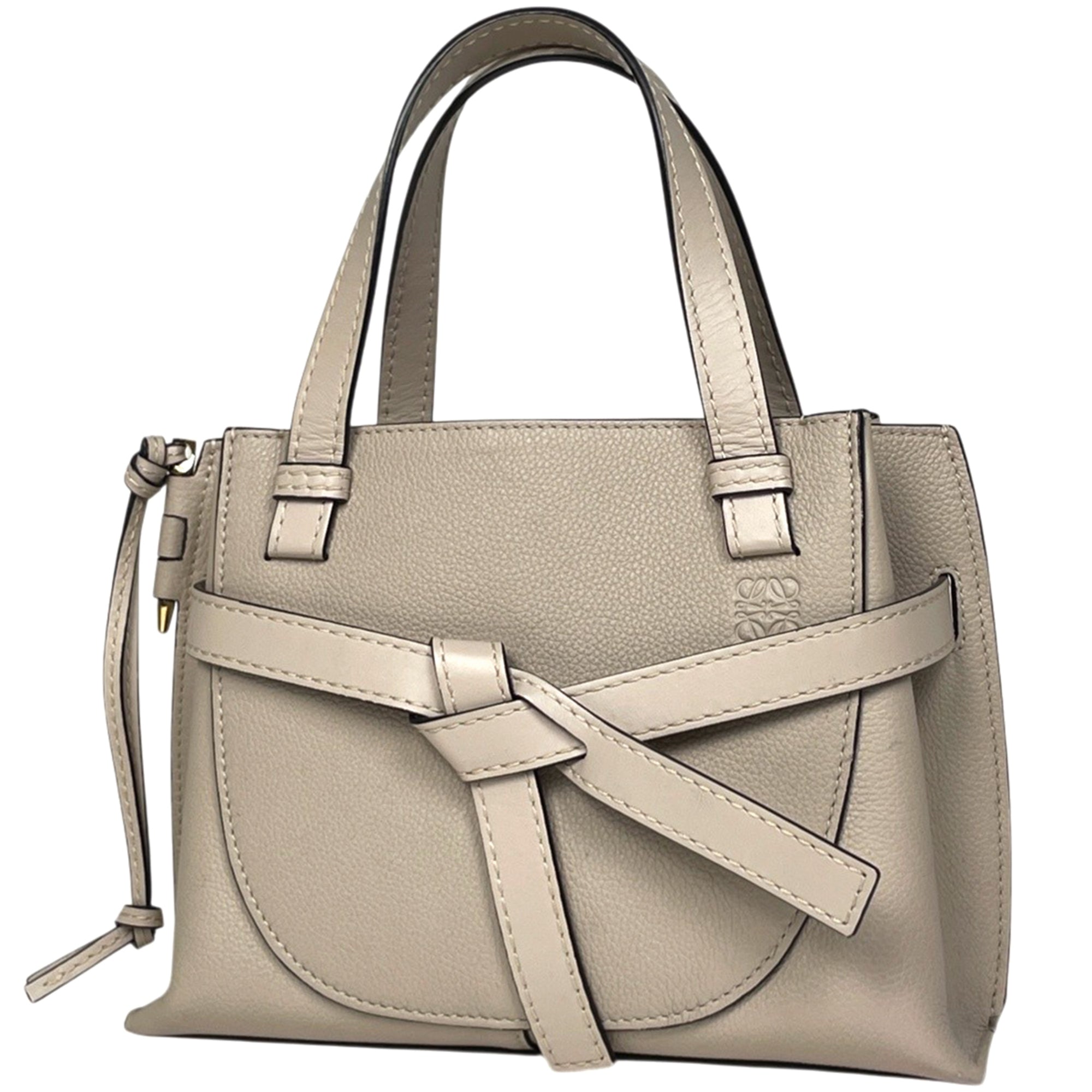 Loewe Grayish Leather Handbag (Pre-Owned)
