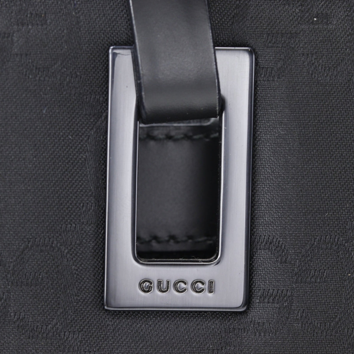 Gucci Black Nylon Canvas Tote Bag (Pre-Owned)
