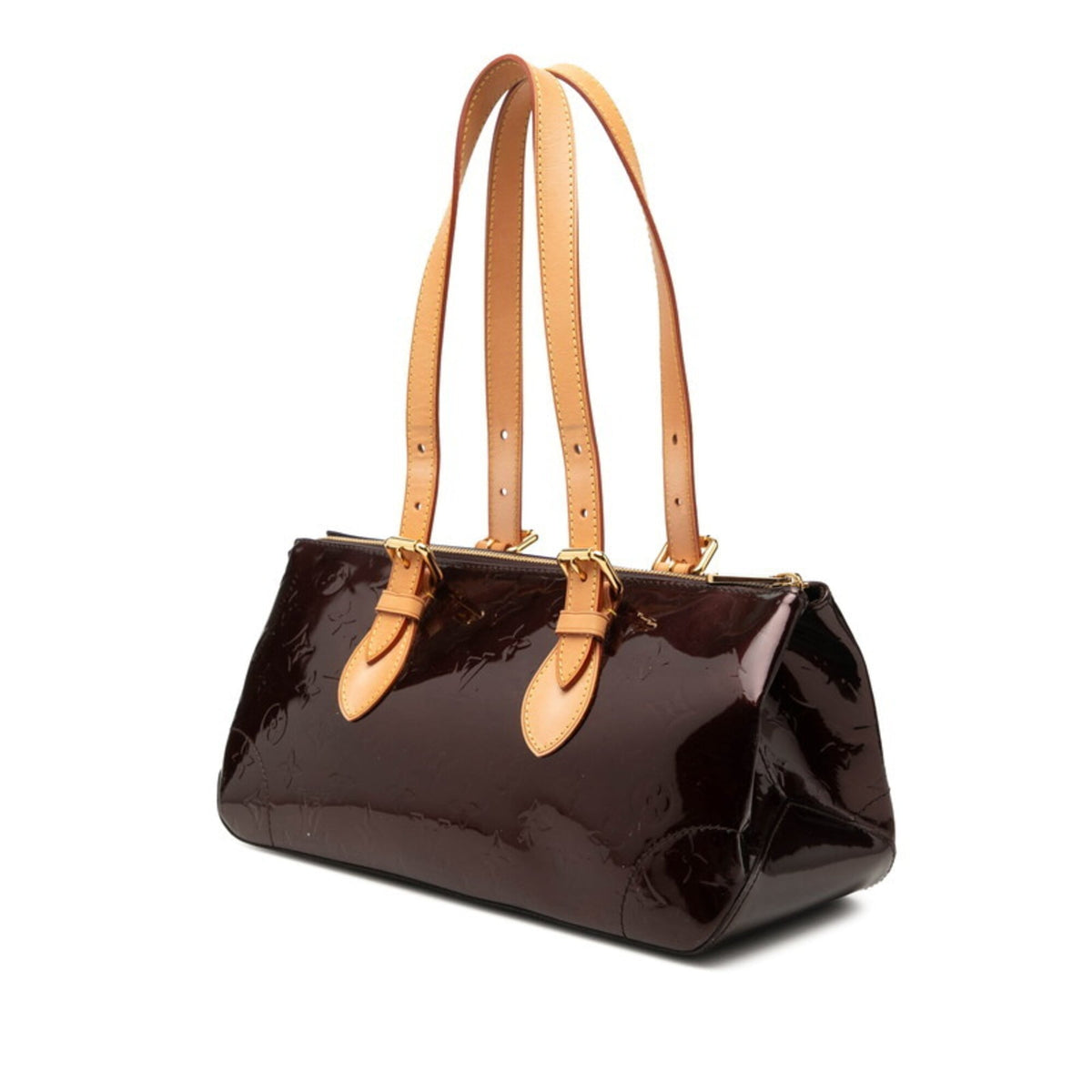 Louis Vuitton Amarante Leather Boston Bag Handbag (Pre-Owned)