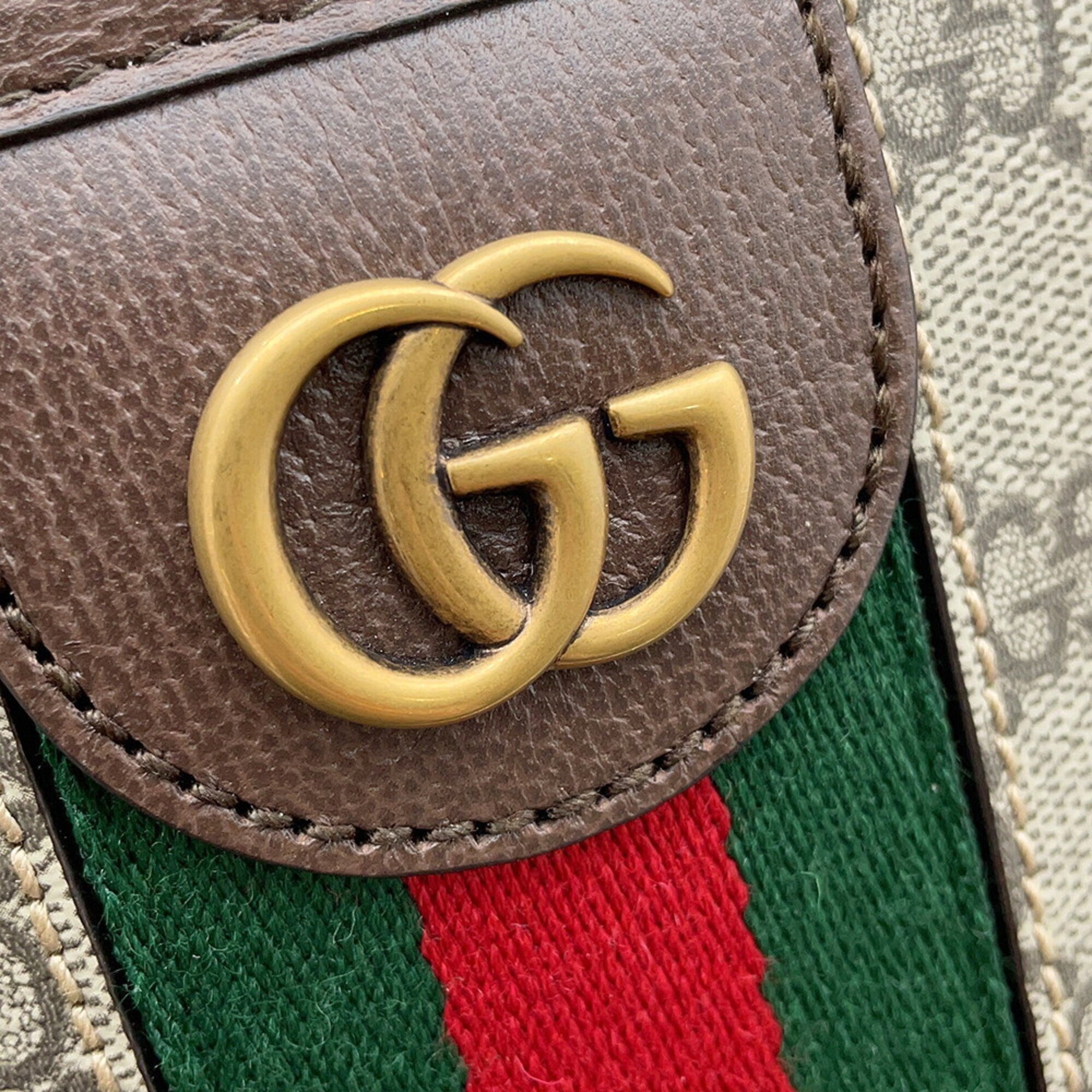 Gucci Beige Gg Supreme Leather Handbag (Pre-Owned)