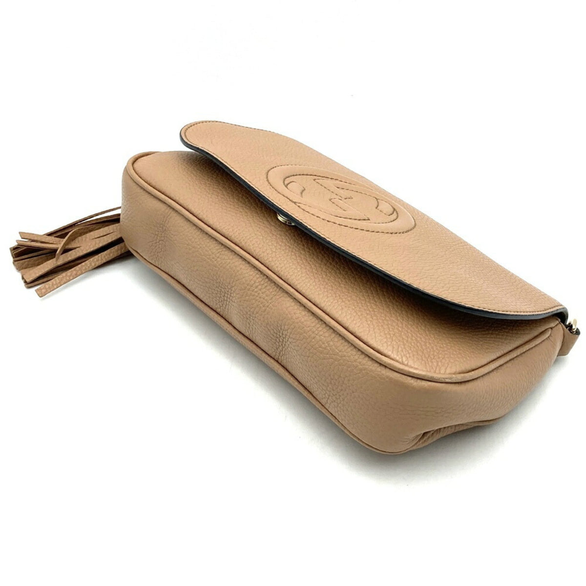 Gucci Soho Beige Leather Shoulder Bag (Pre-Owned)