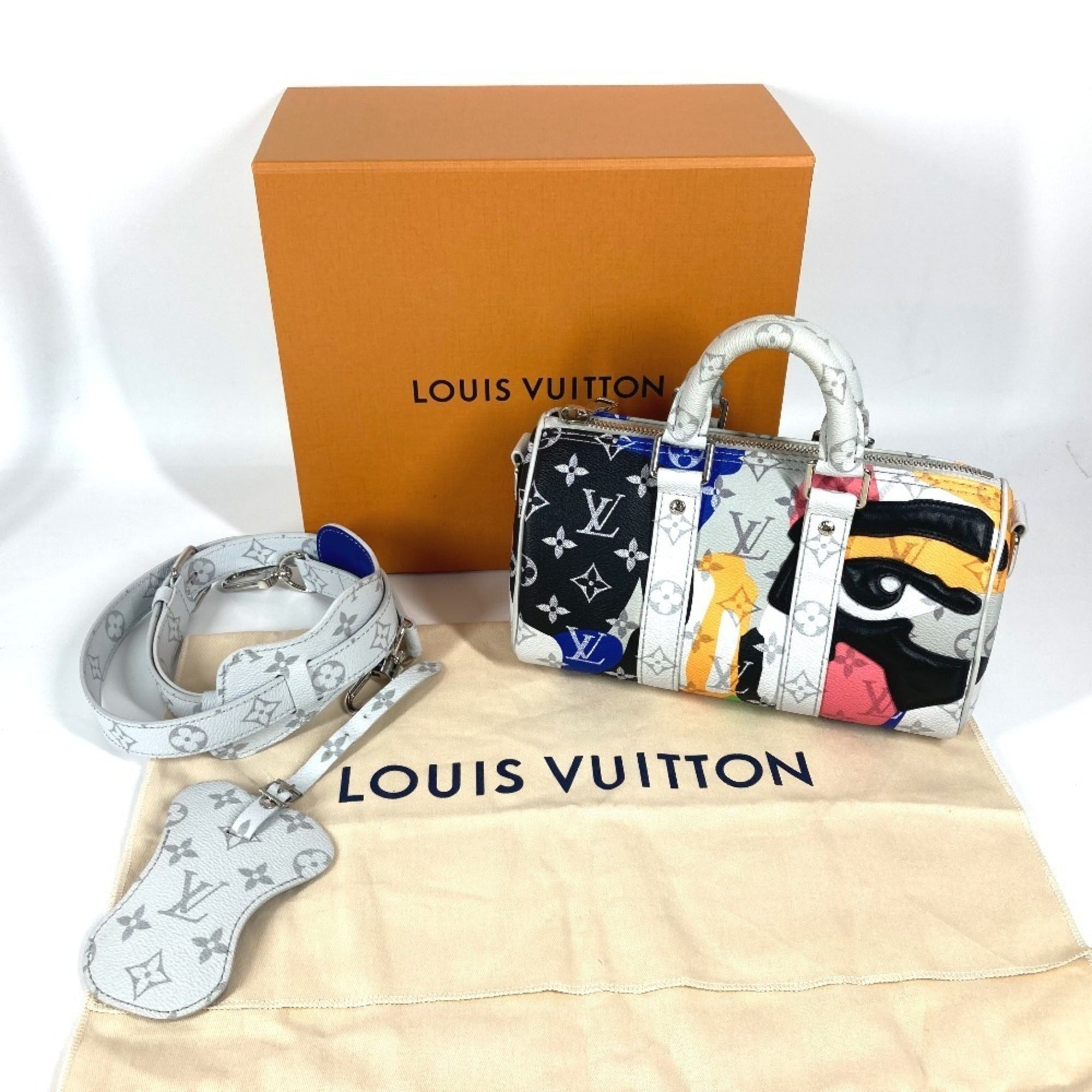 Louis Vuitton Multi-Color Monogram Leather Boston Bag Handbag Shoulder Bag (Pre-Owned)