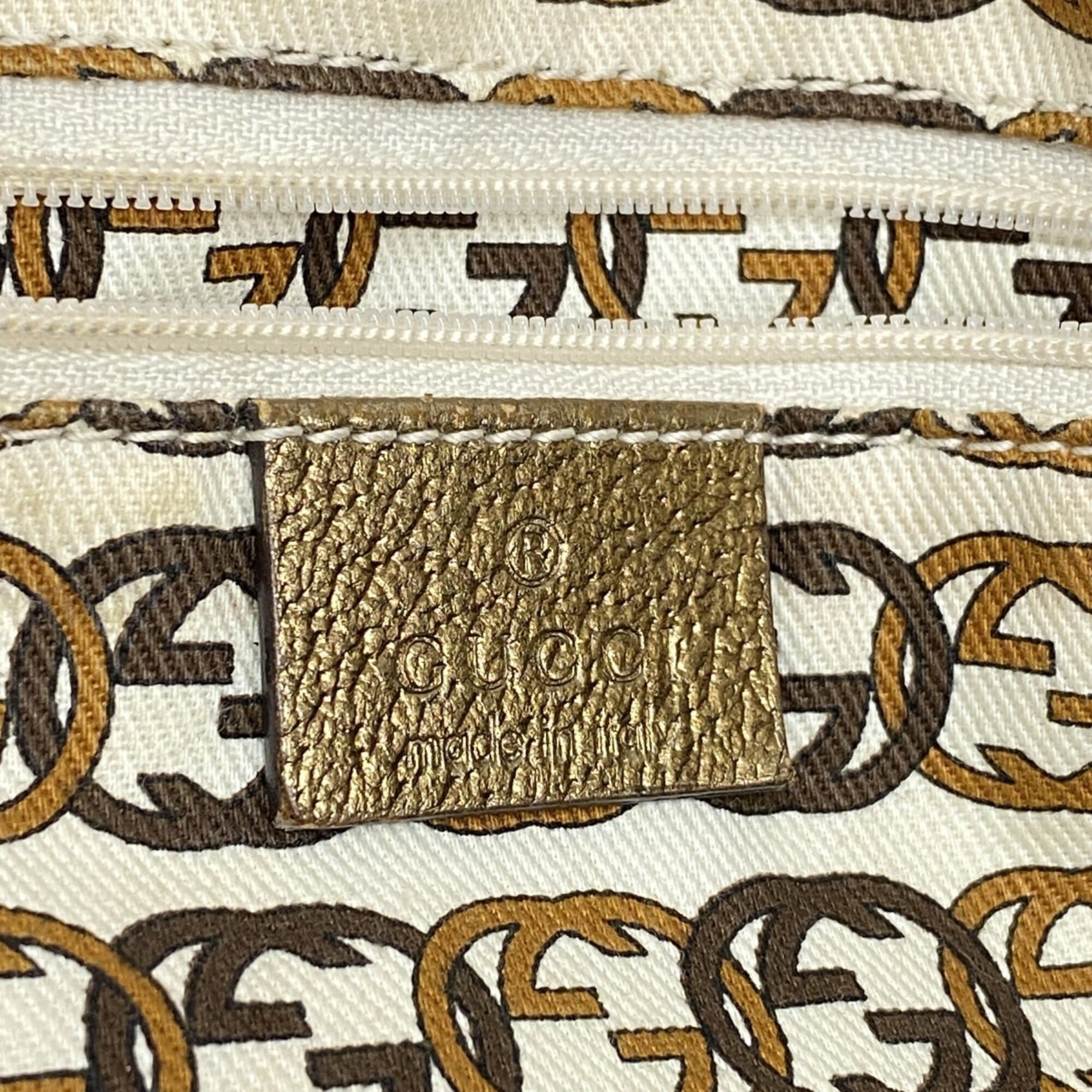 Gucci Beige Canvas Tote Bag (Pre-Owned)