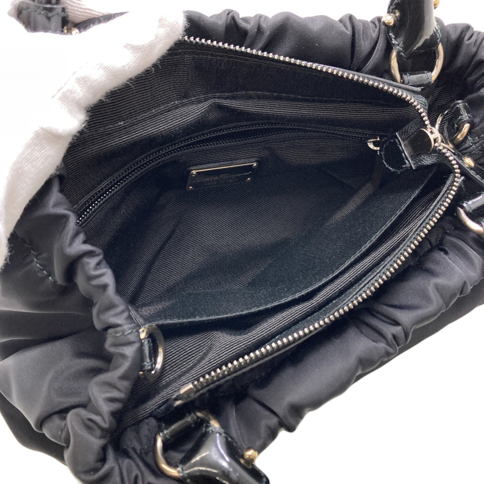 Salvatore Ferragamo Black Nylon Handbag (Pre-Owned)