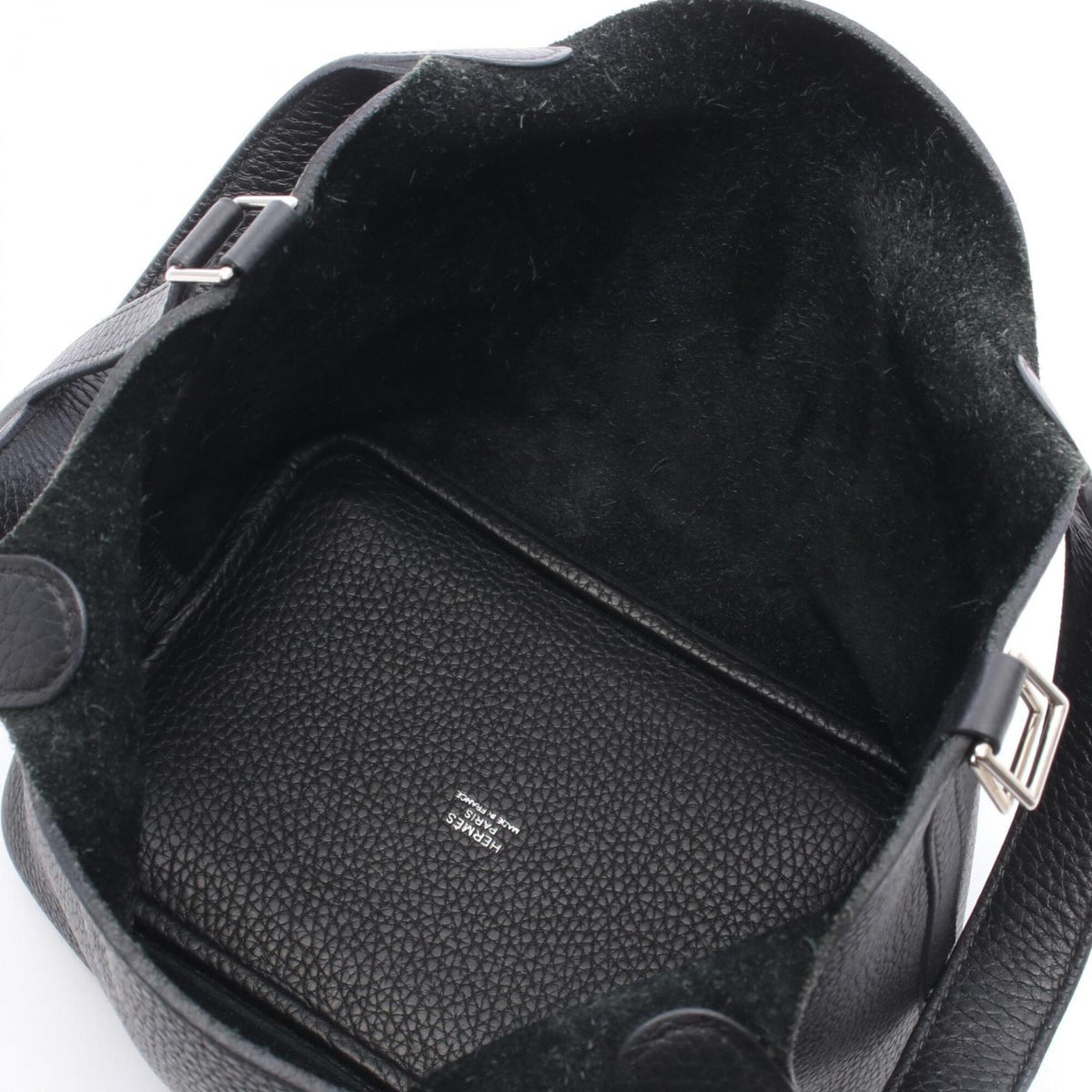 Hermes Black Taurillon Clemence Leather Handbag (Pre-Owned)