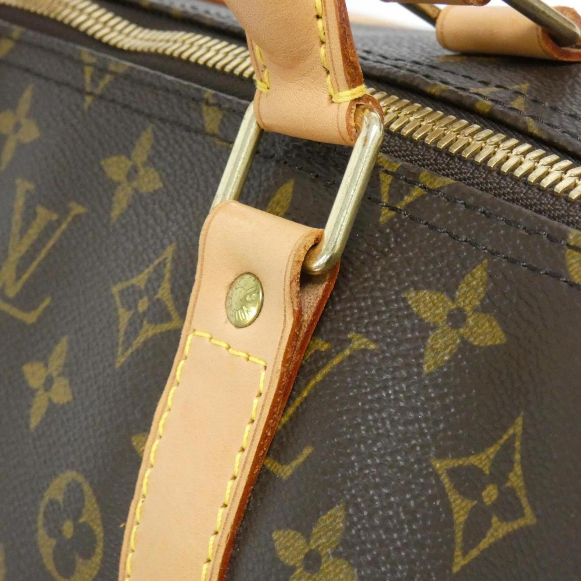 Louis Vuitton Marron Coated Canvas Boston Bag (Pre-Owned)