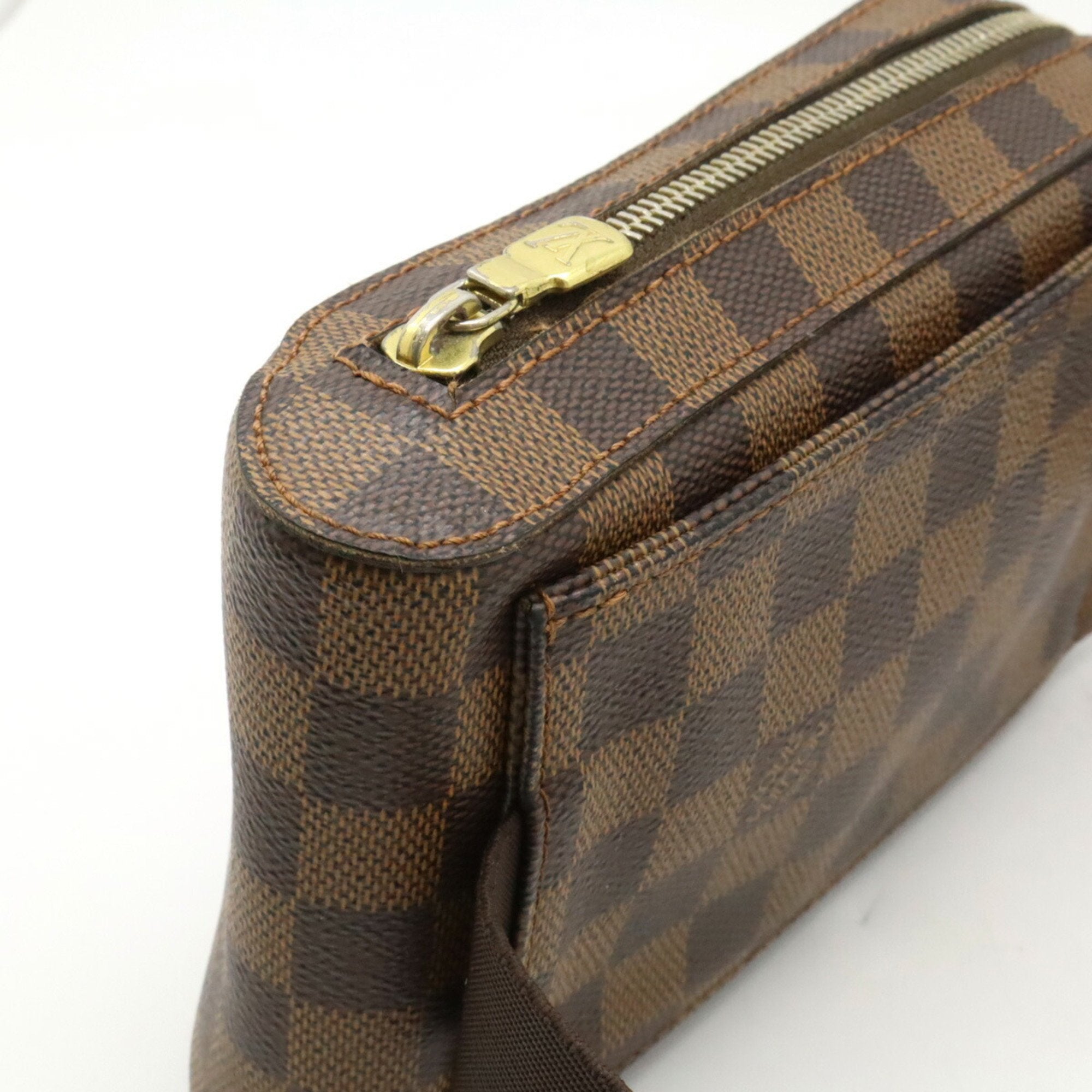 Louis Vuitton Brown Pvc Pouch Shoulder Bag Sling Bag (Pre-Owned)
