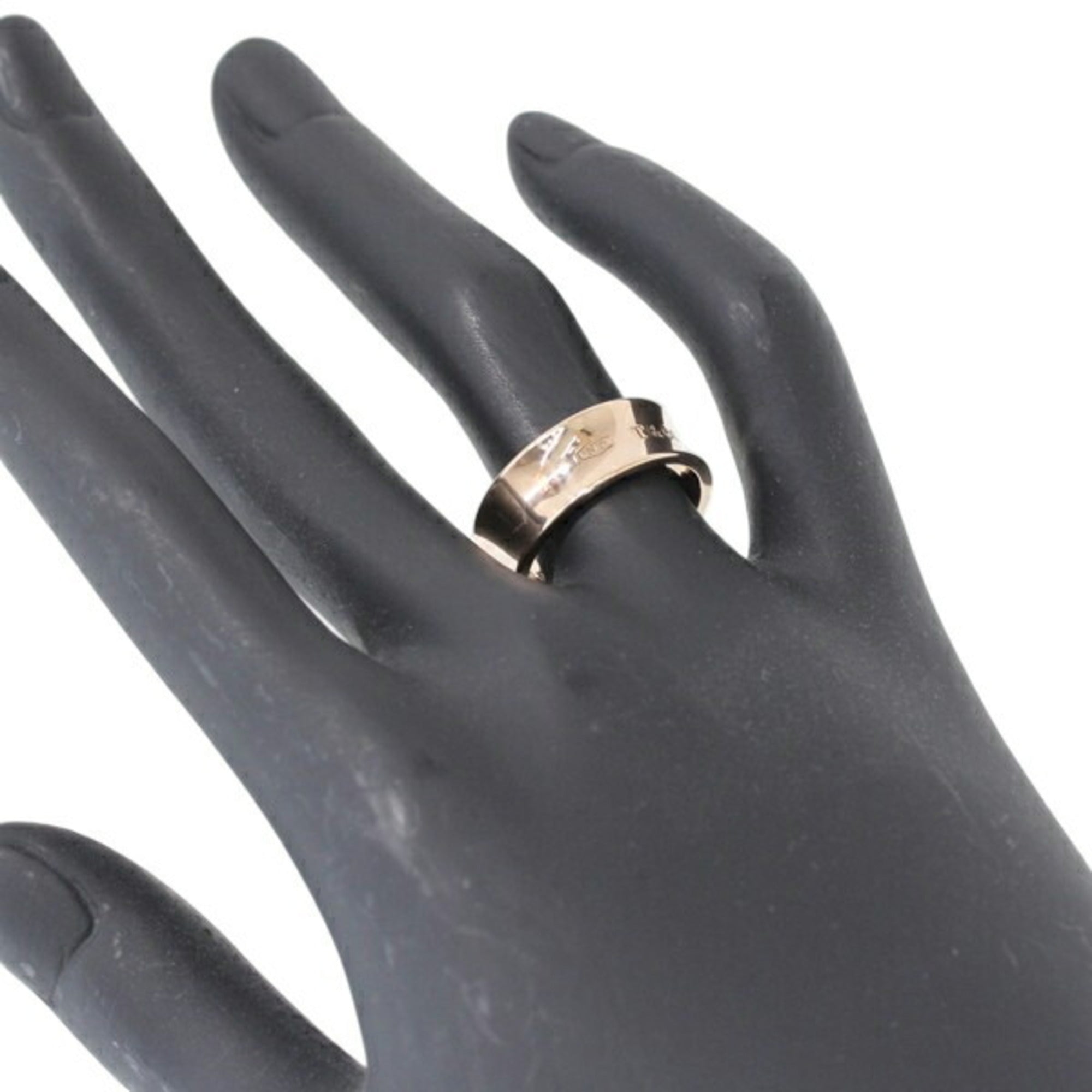 Tiffany Pink Rose Gold Metal Band Ring (Pre-Owned)