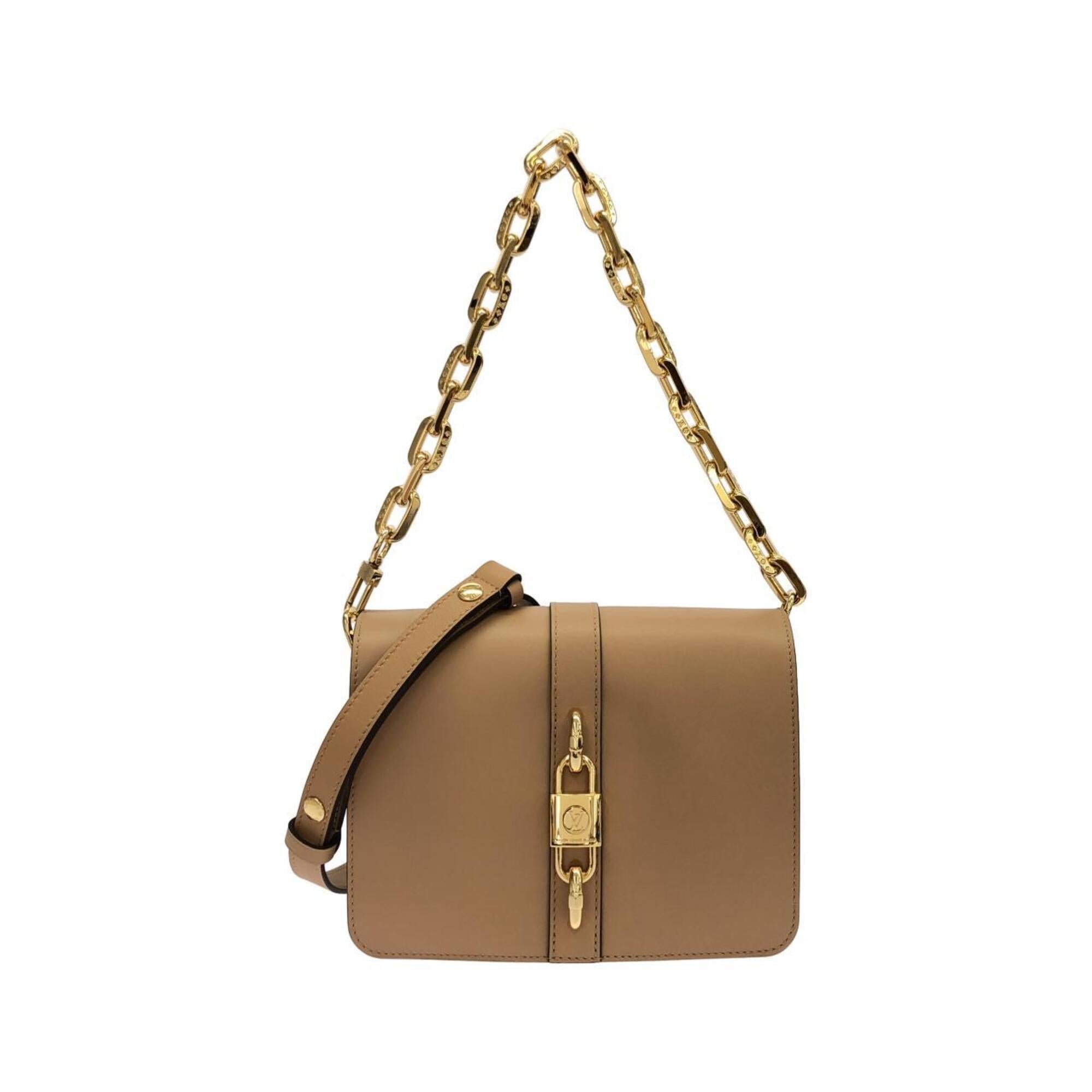 Louis Vuitton Brown Camel Leather Shoulder Bag (Pre-Owned)
