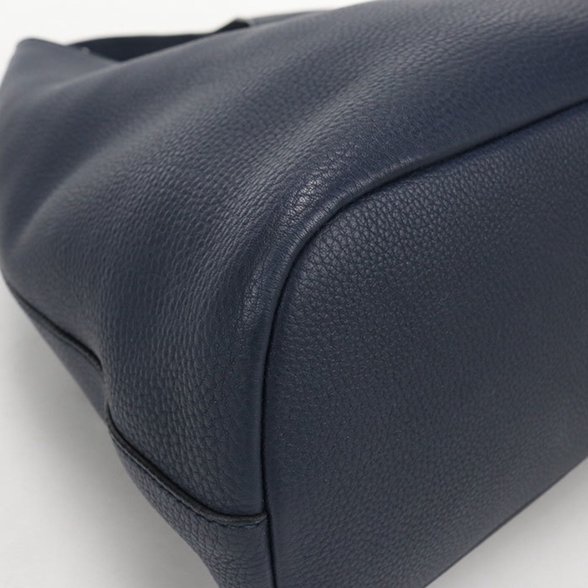 Prada Navy Leather Shoulder Bag (Pre-Owned)