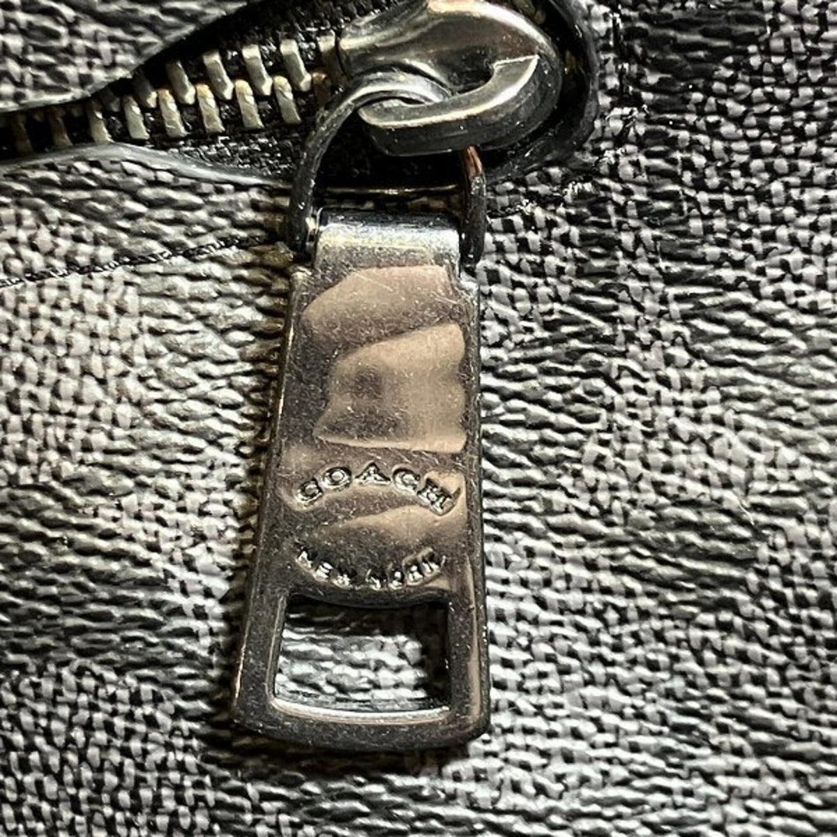 Coach Black Signature Line Backpack (Pre-Owned)
