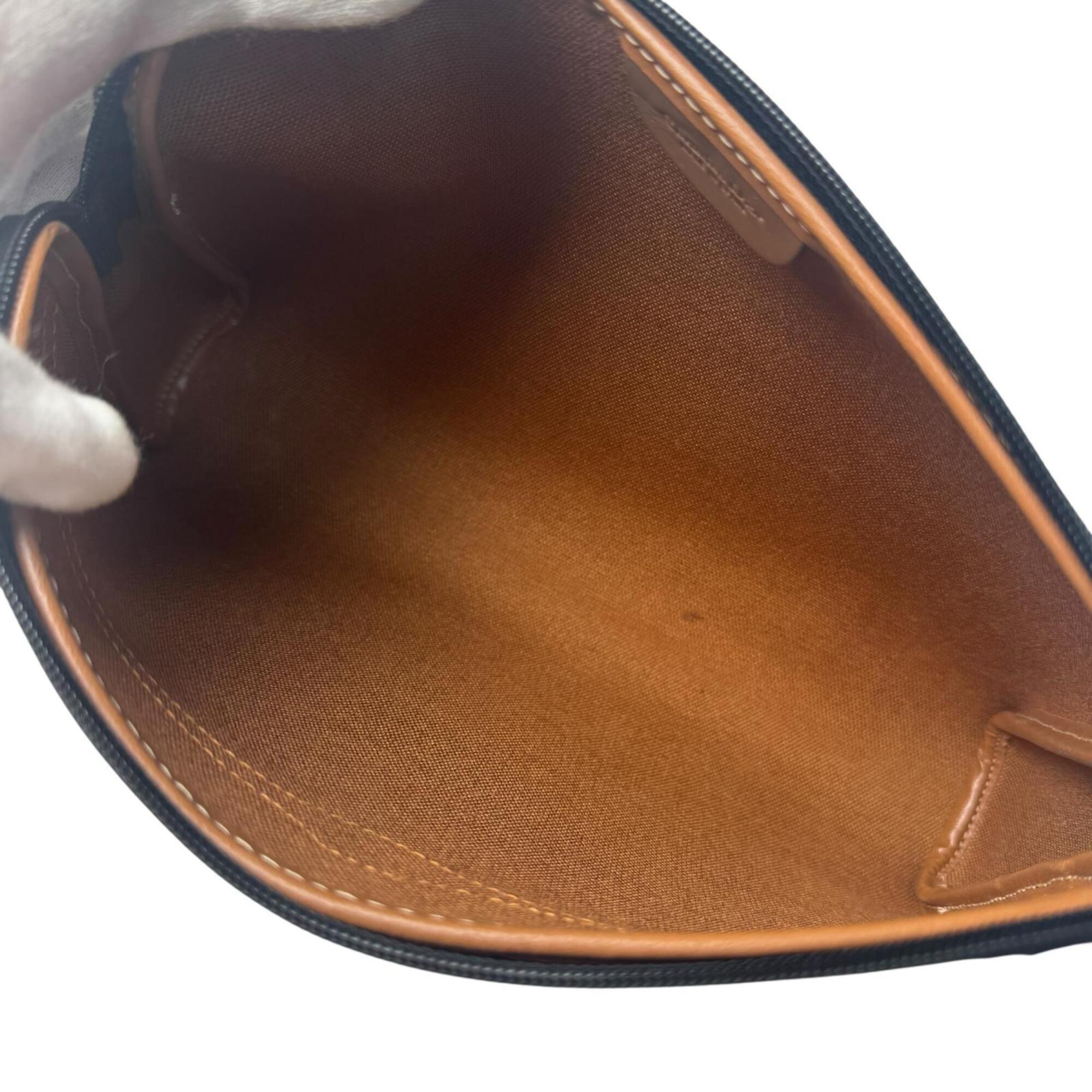 Christian Dior Dark Brown Pvc Leather Clutch Bag Pouch (Pre-Owned)