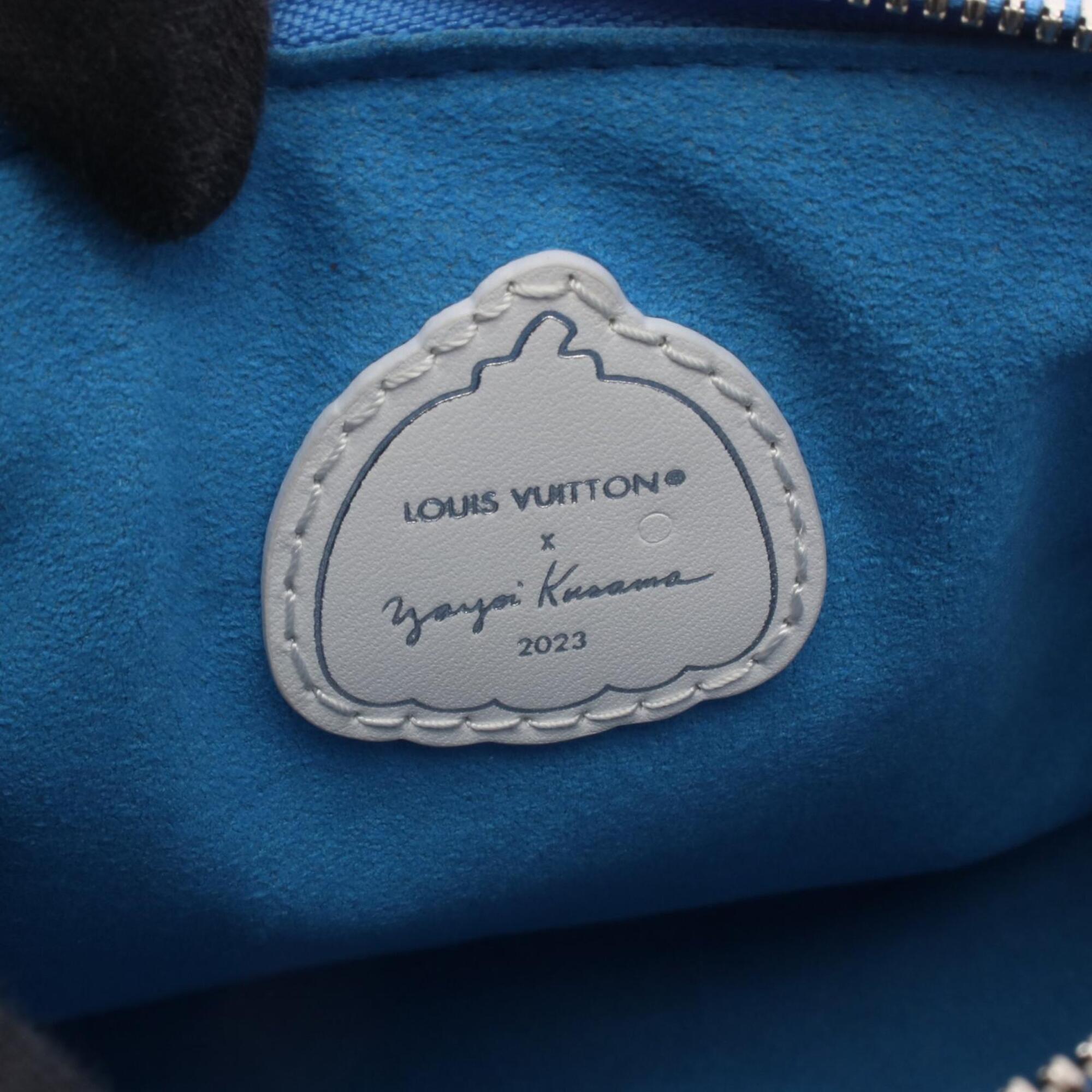 Louis Vuitton Blue White Leather Handbag (Pre-Owned)