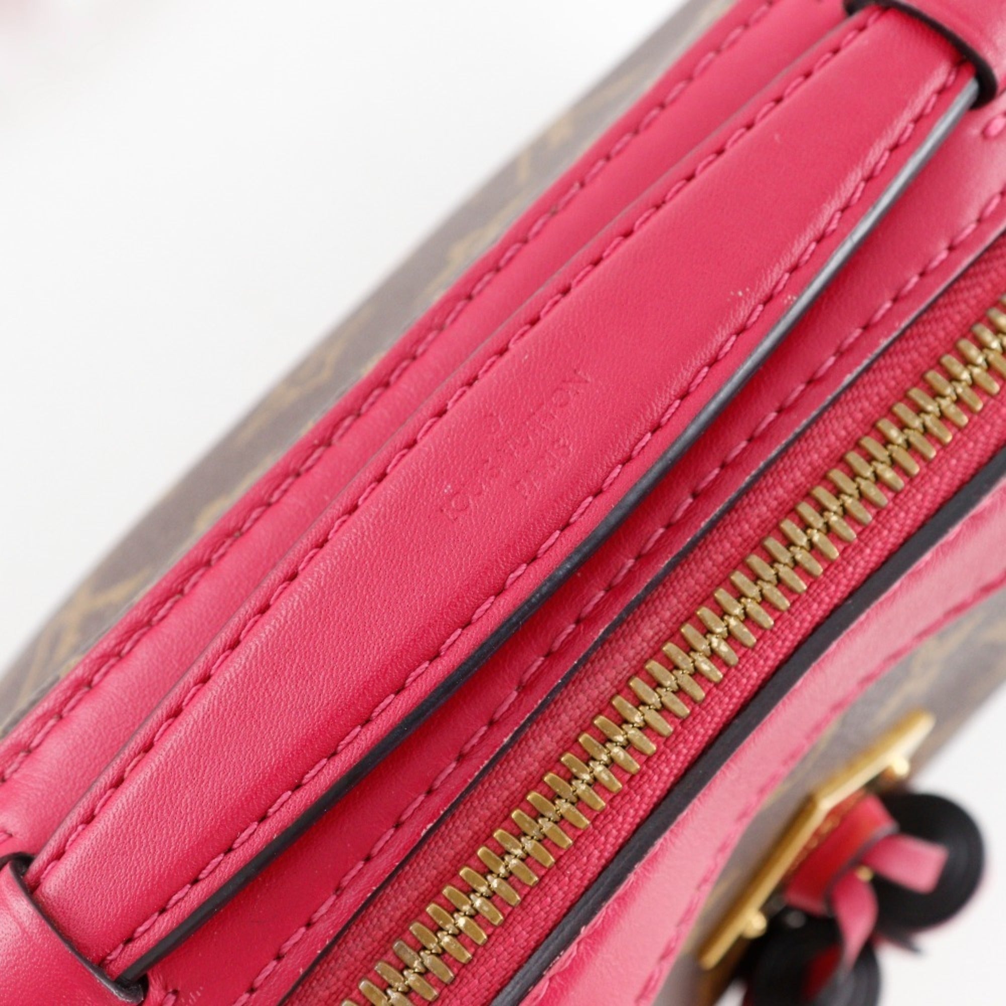 Louis Vuitton Brown Red Color Monogram Shoulder Bag (Pre-Owned)