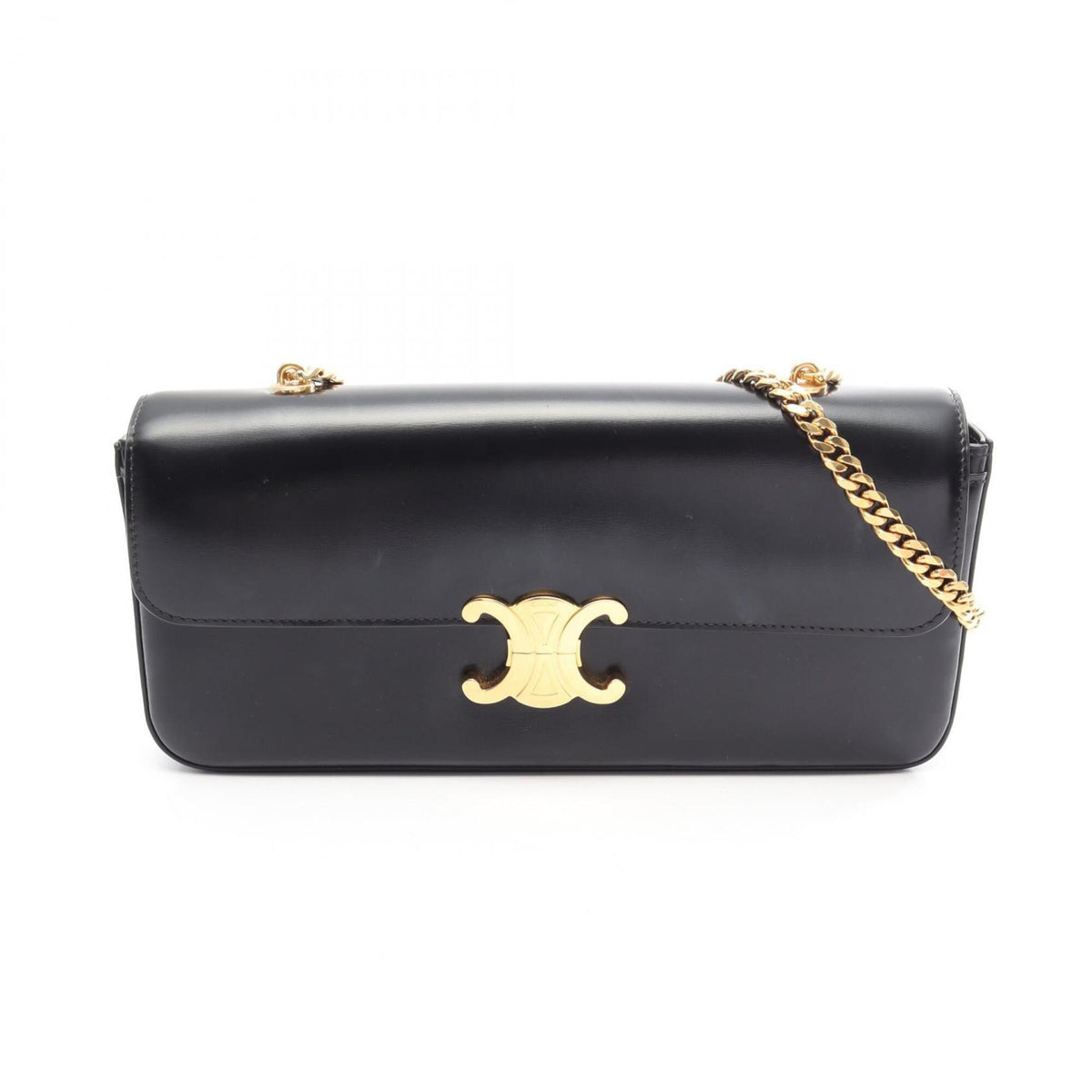 Celine Black Leather Handbag Shoulder Bag (Pre-Owned)