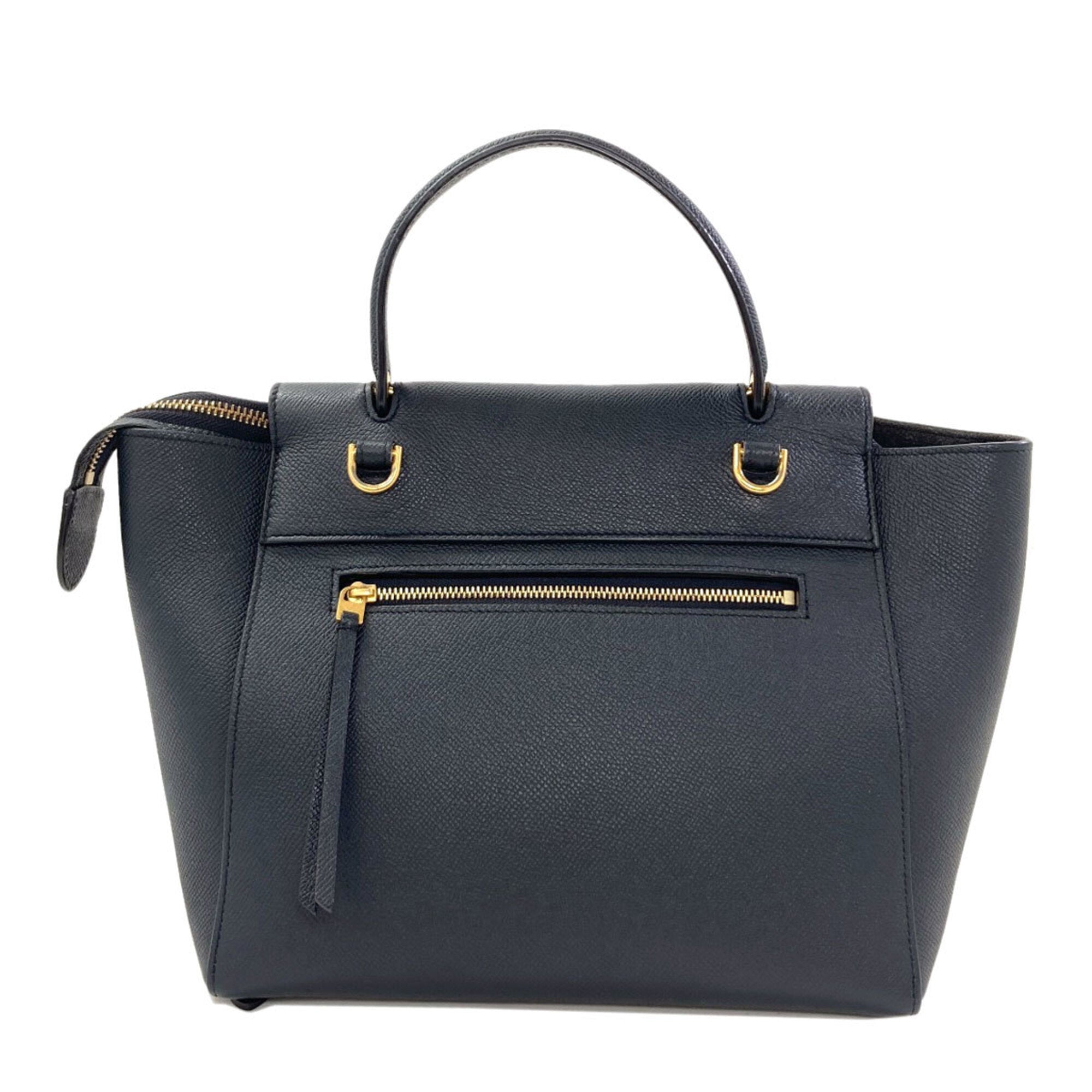 Celine Navy Leather Handbag (Pre-Owned)