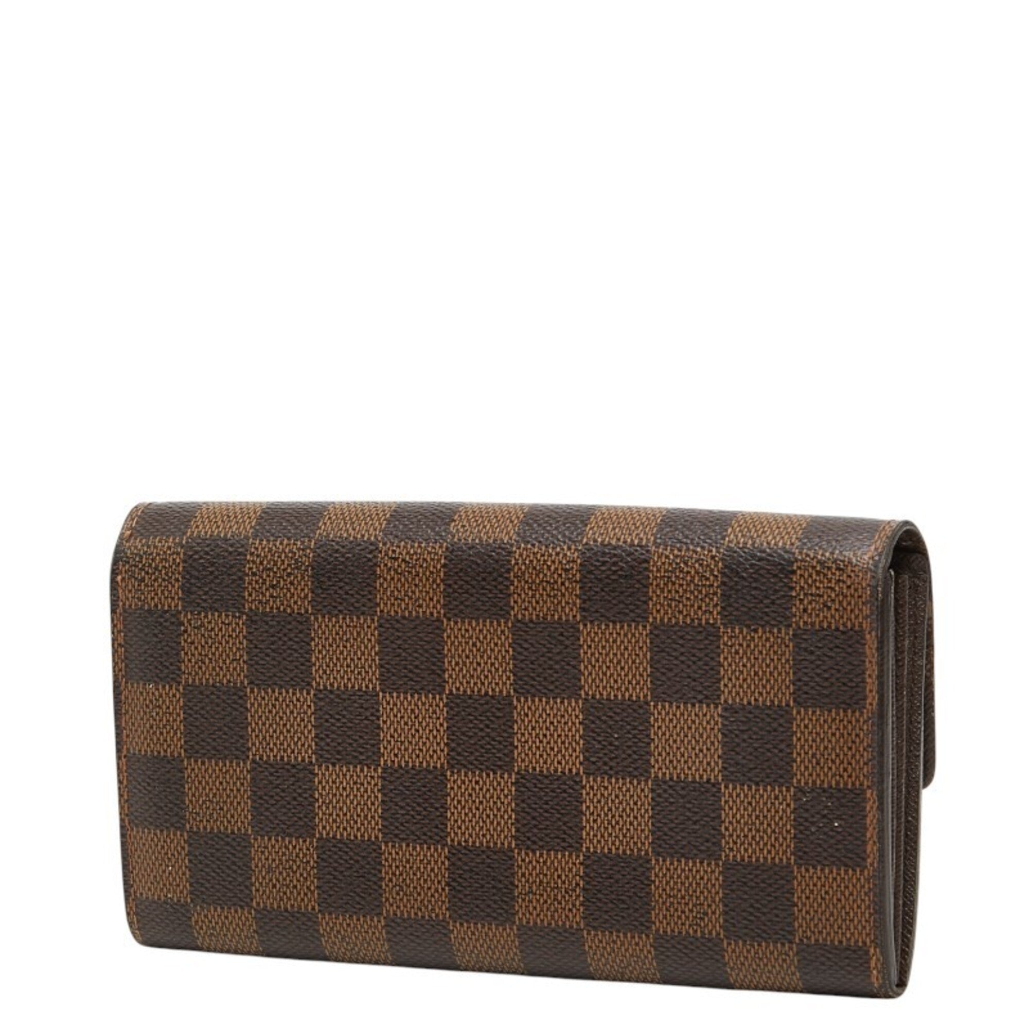 Louis Vuitton Brown Pvc Leather Long Wallet (Bi-Fold) (Pre-Owned)