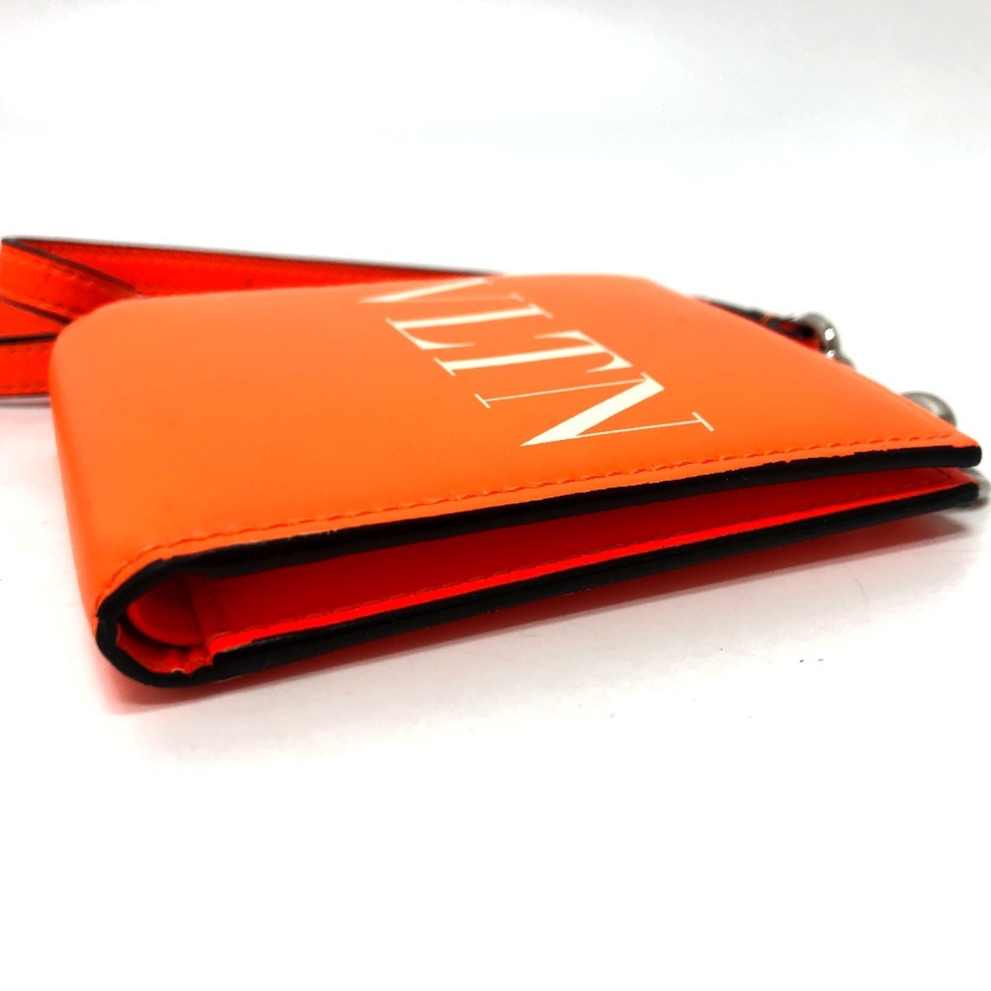Valentino Orange Leather Wallet (Bi-Fold) (Pre-Owned)