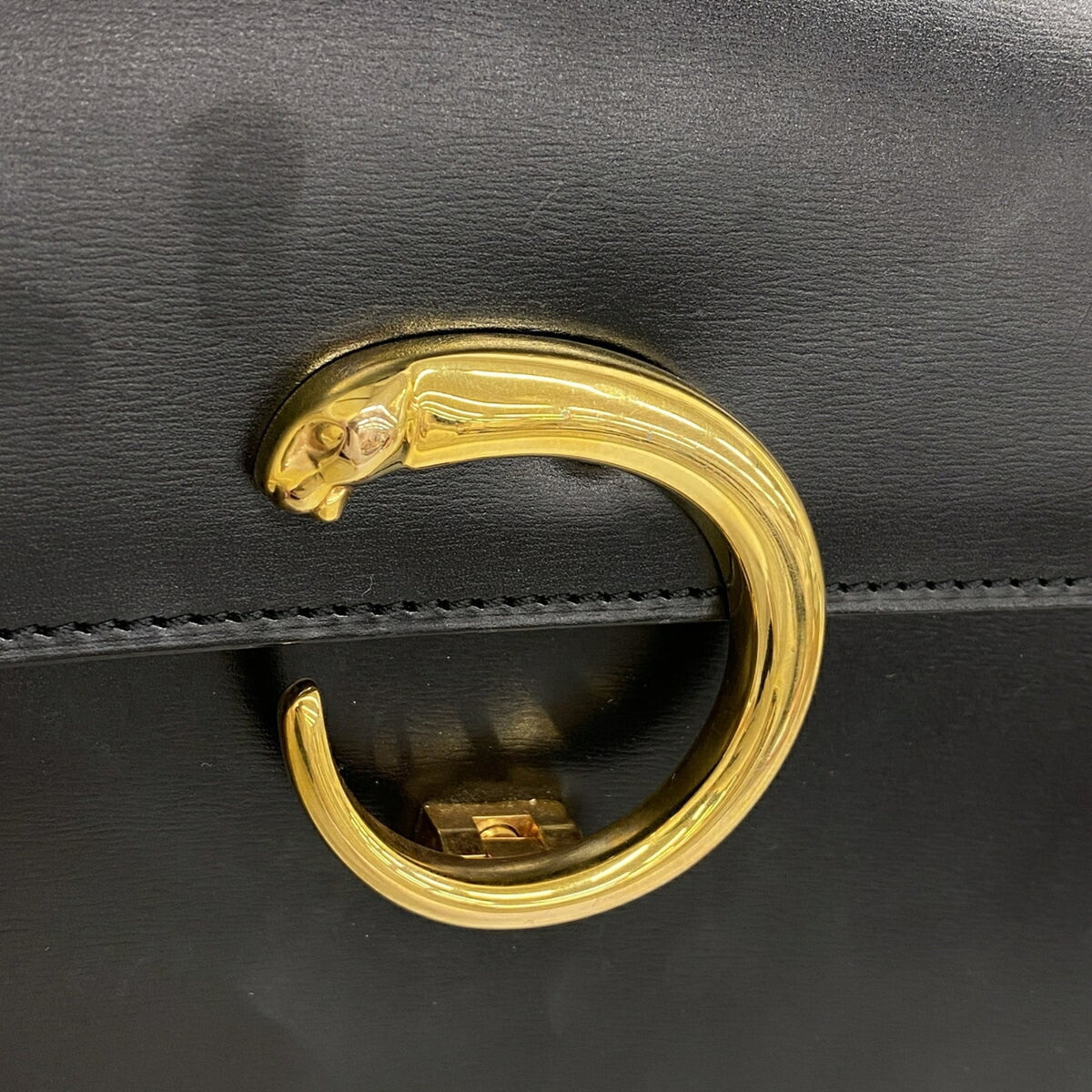 Cartier Black Leather Handbag (Pre-Owned)