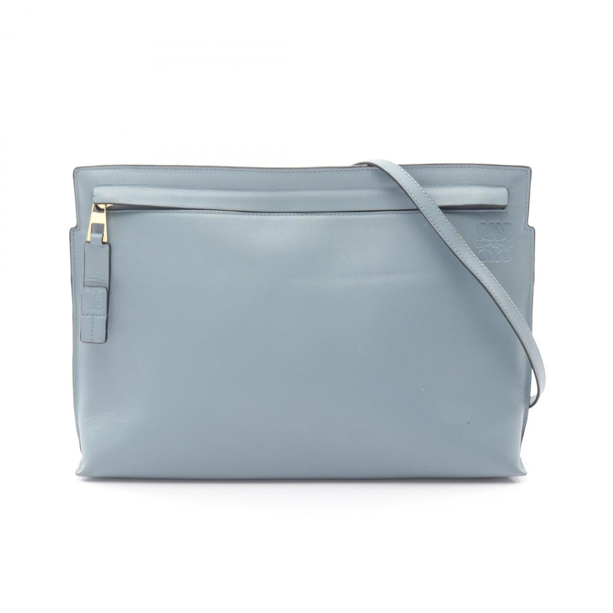 Loewe Blue Leather Handbag Pouch Shoulder Bag (Pre-Owned)