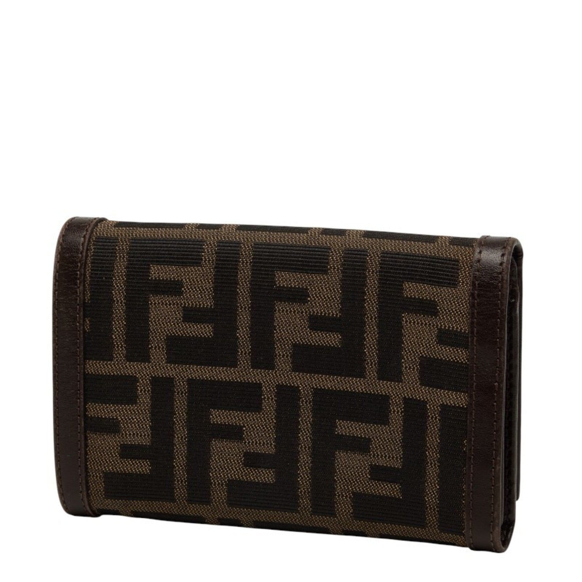 Fendi Brown Canvas Leather Wallet (Bi-Fold) (Pre-Owned)