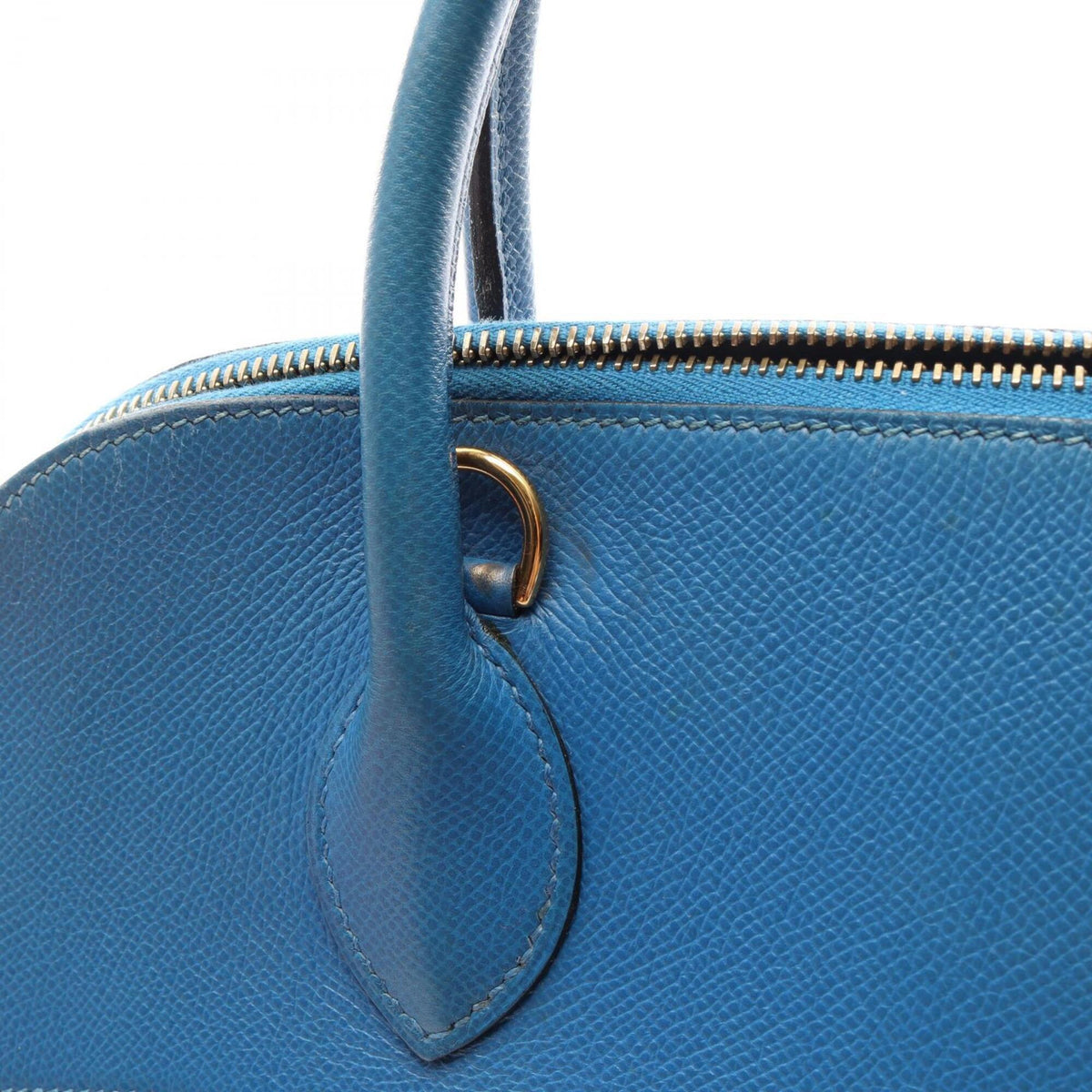 Hermes Blue Courchevel Leather Handbag (Pre-Owned)