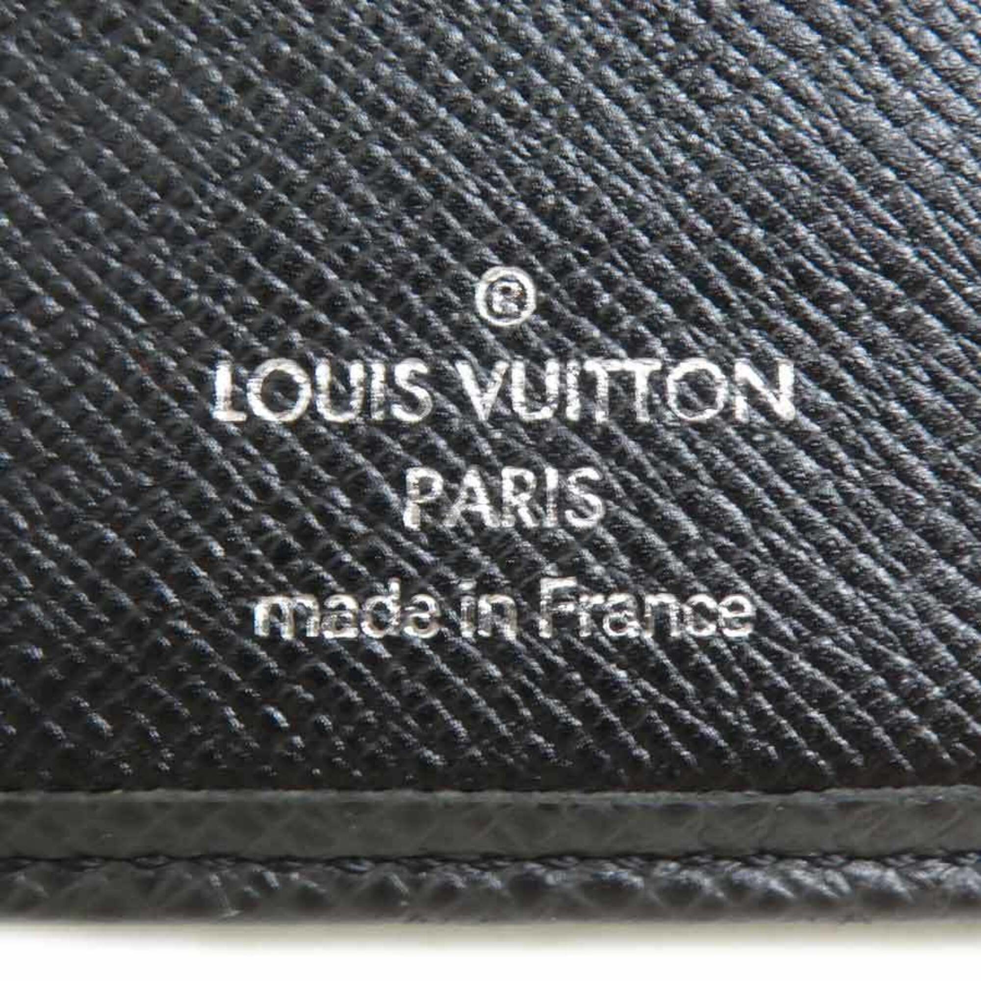 Louis Vuitton Black Taiga Leather Wallet (Bi-Fold) (Pre-Owned)