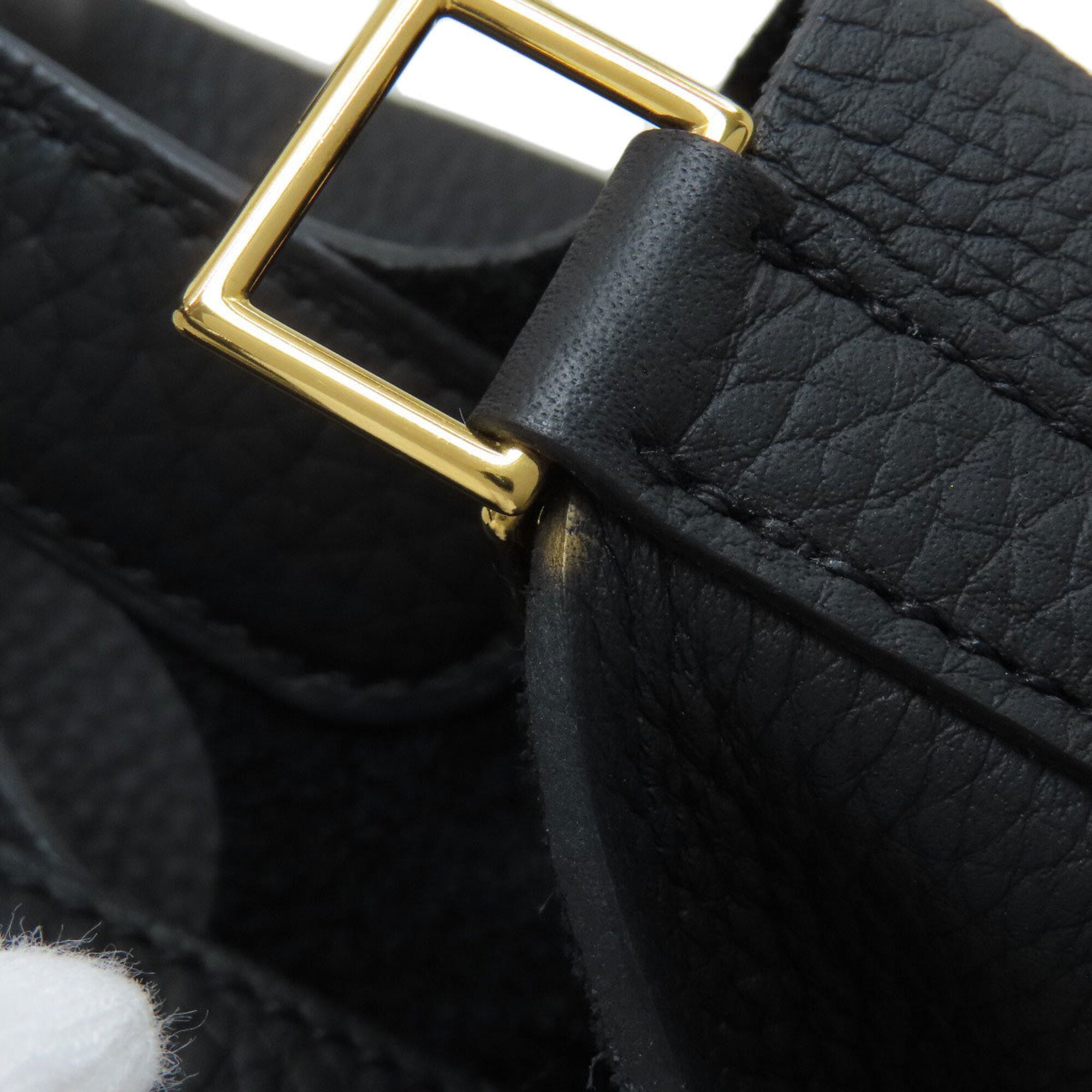 Hermes Picotin Black Taurillon Clemence Leather Handbag (Pre-Owned)