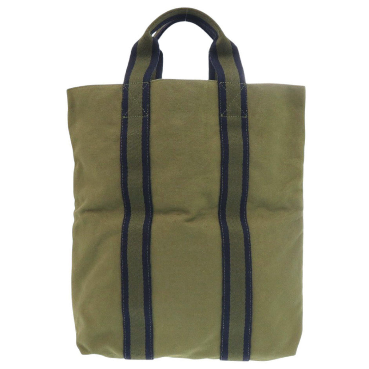 Hermes Khaki Cotton Tote Bag (Pre-Owned)