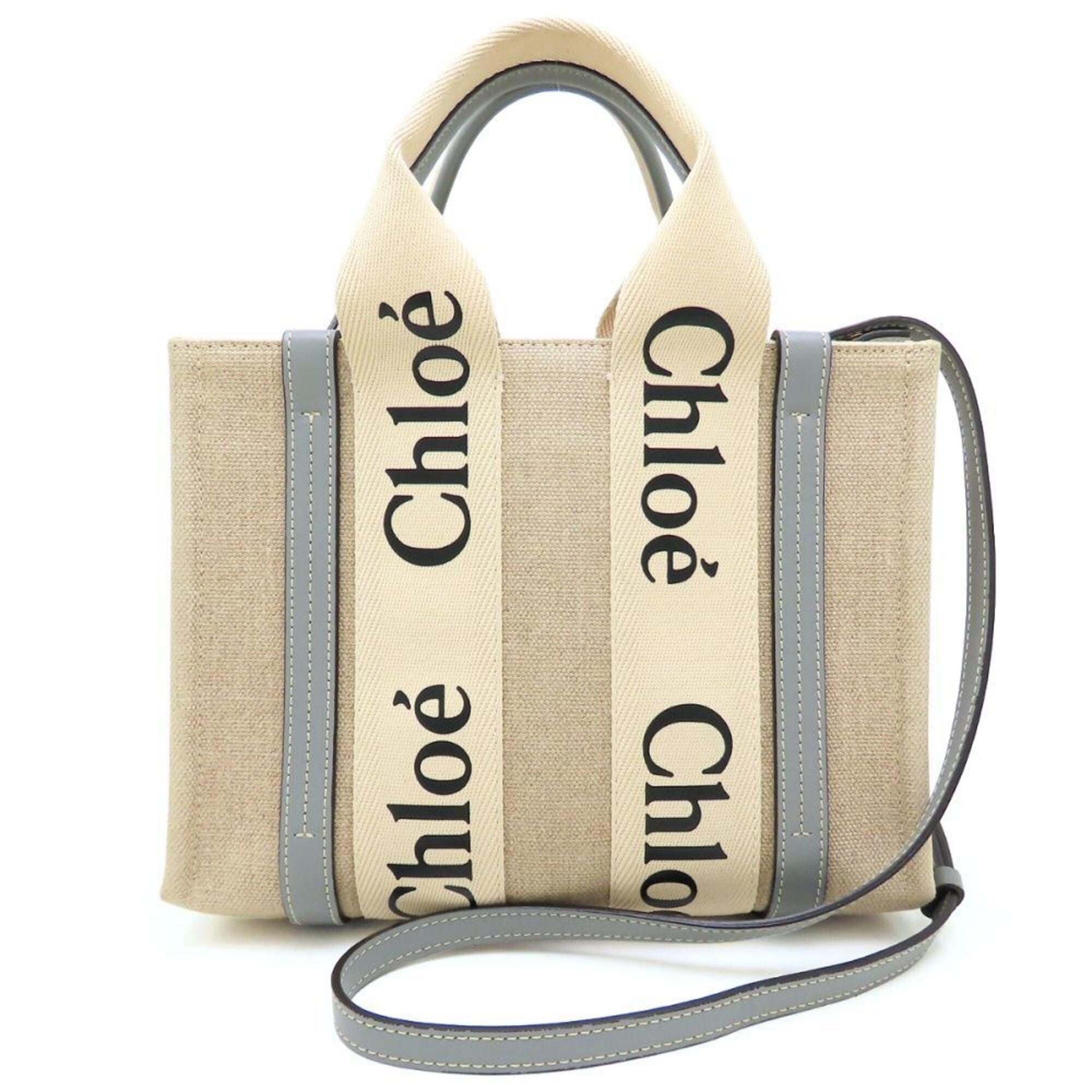 Chloé Beige Linen Leather Handbag (Pre-Owned)