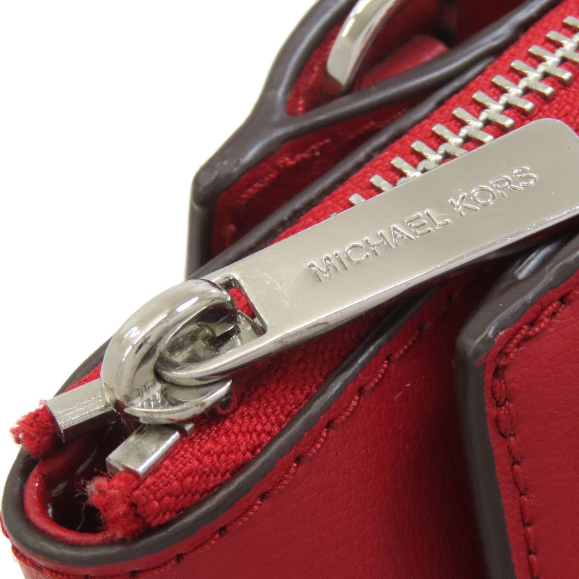 Michael Kors Red Color Leather Handbag (Pre-Owned)