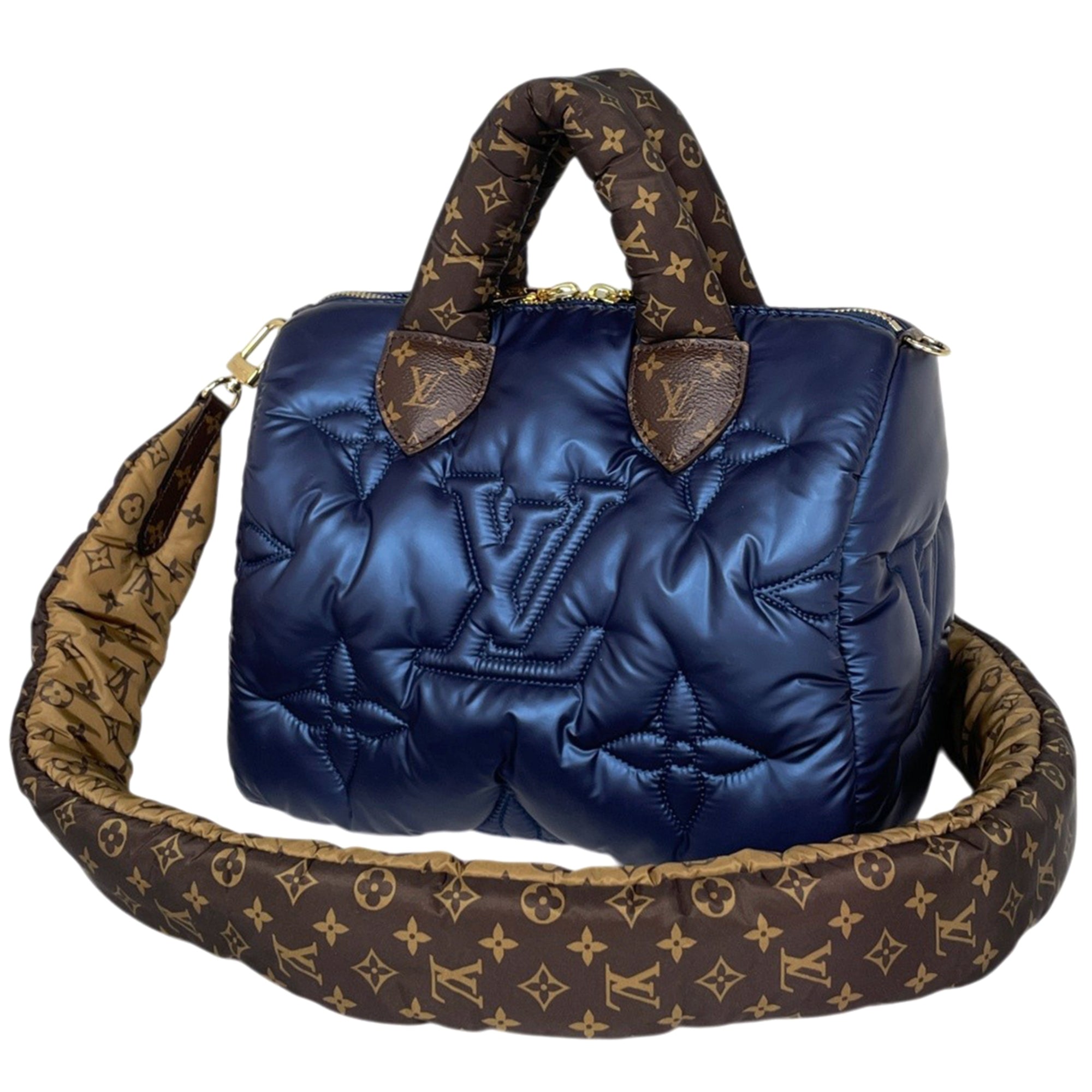 Louis Vuitton Blue Monogram Nylon Handbag Shoulder Bag (Pre-Owned)
