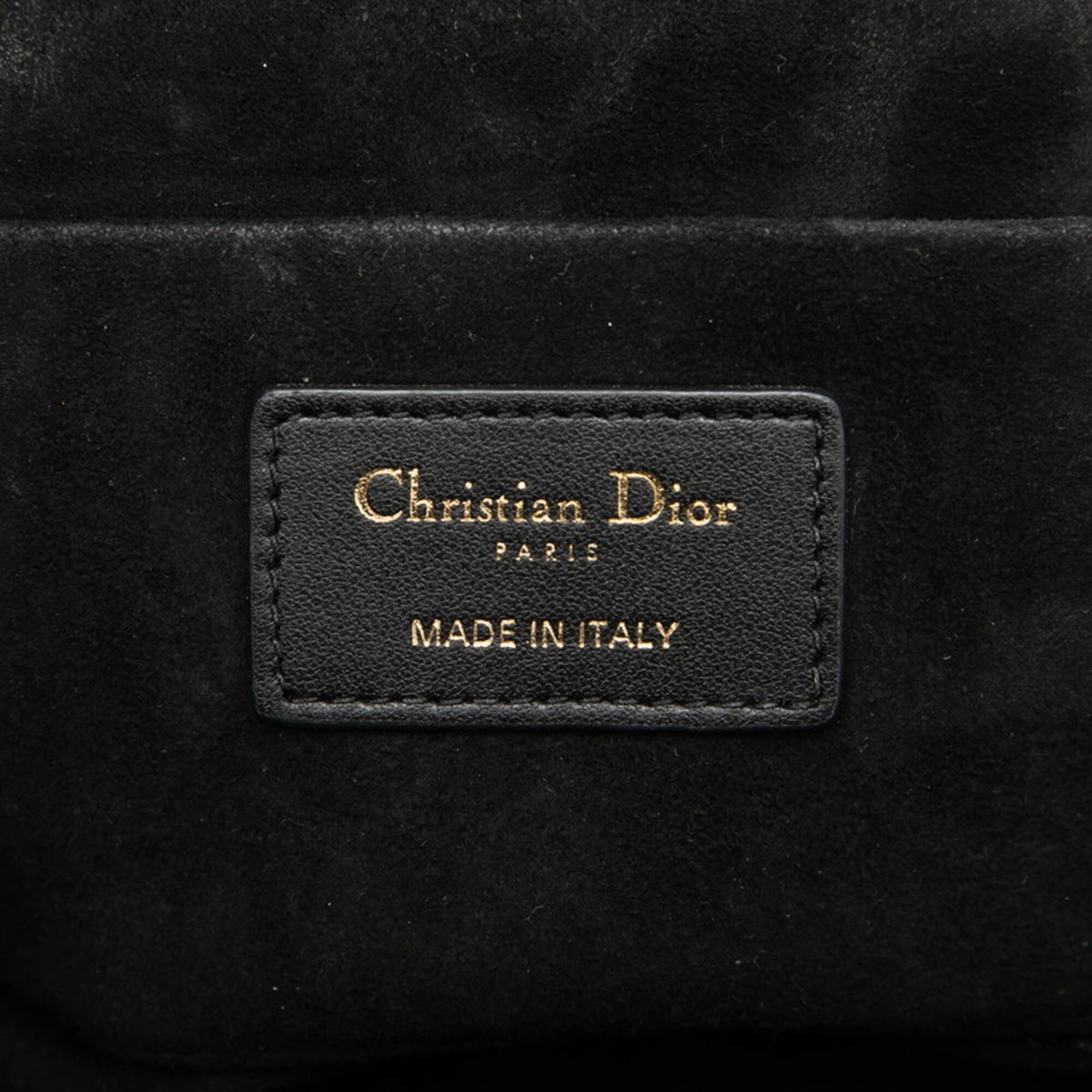 Christian Dior Black Leather Shoulder Bag Vanity Bag (Pre-Owned)