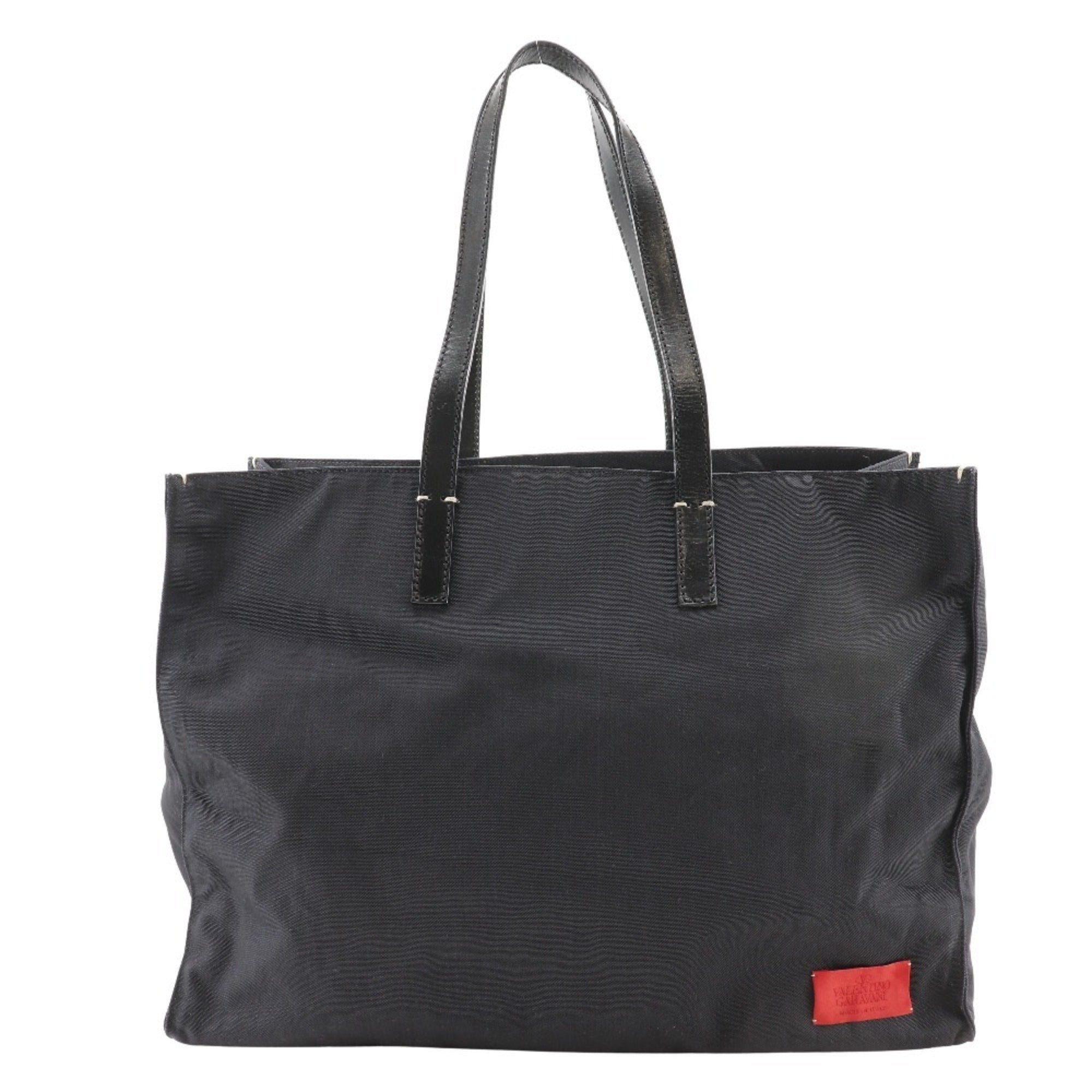 Valentino Black Nylon Canvas Tote Bag (Pre-Owned)