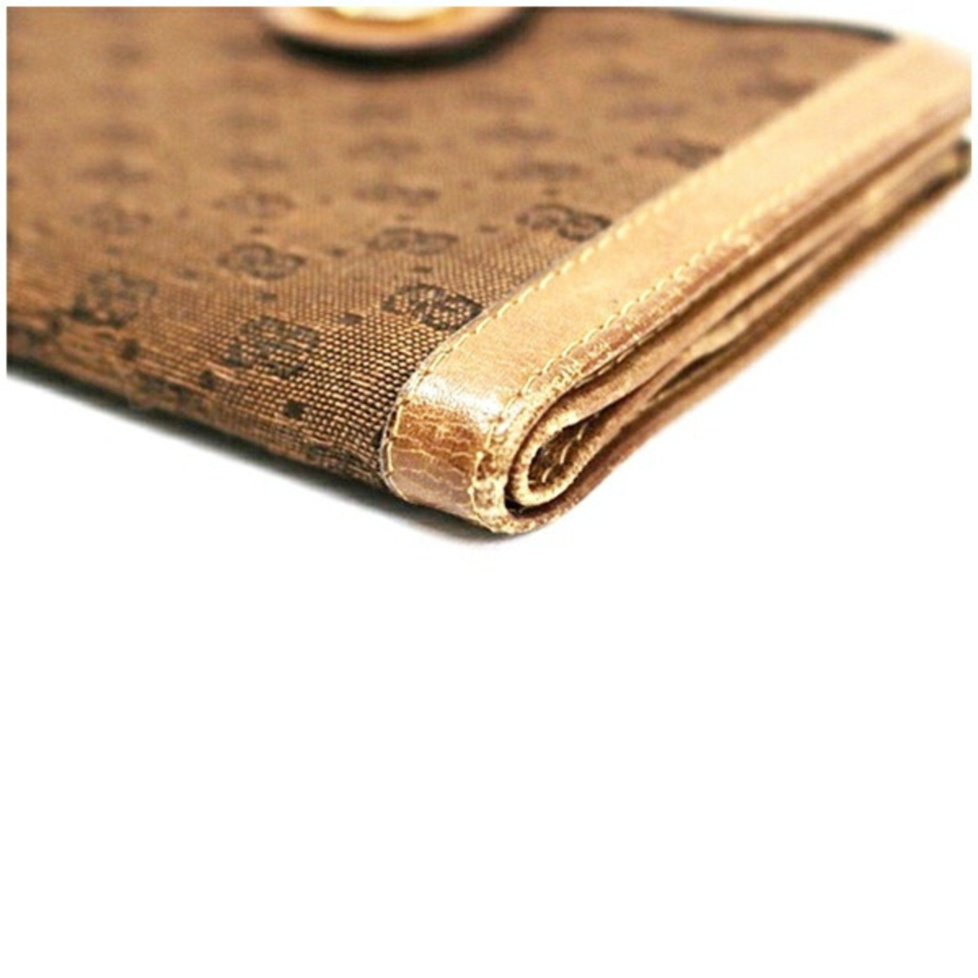 Gucci Brown Canvas Leather Wallet (Bi-Fold) (Pre-Owned)