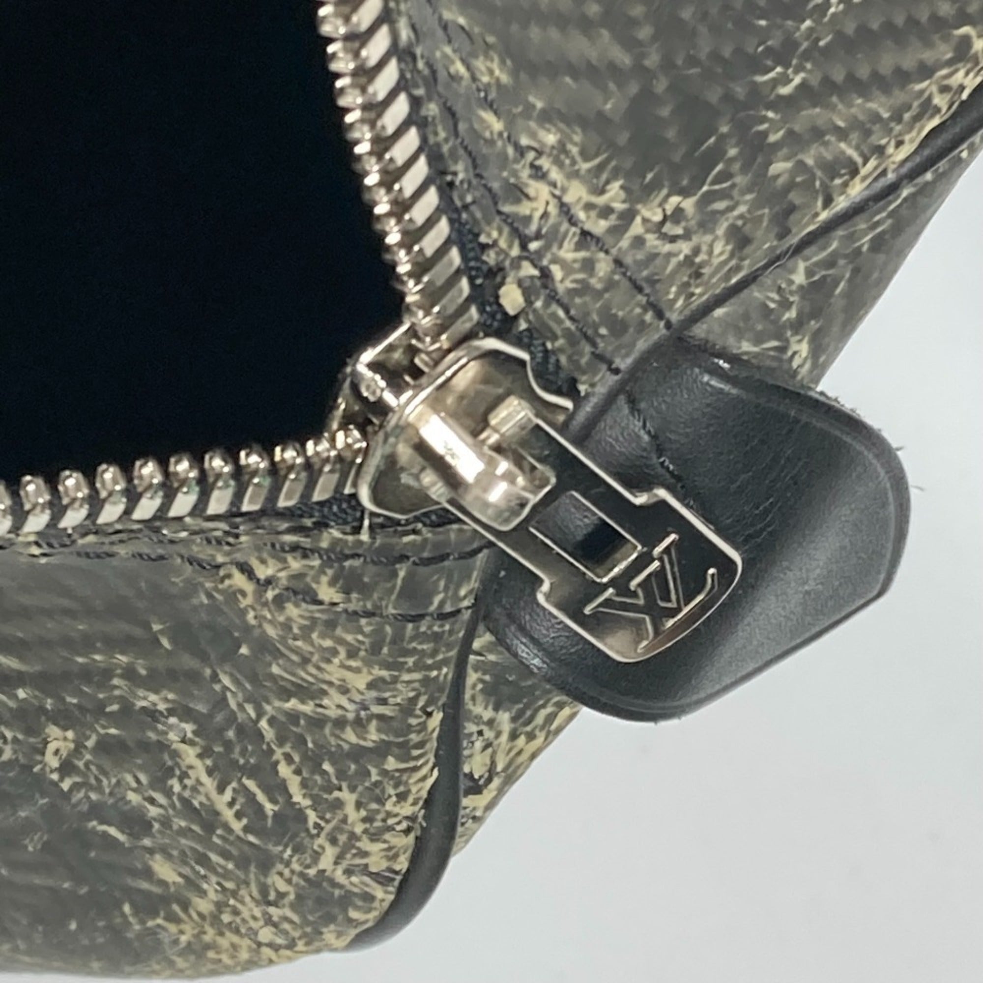 Louis Vuitton Black Noir Canvas Damier Canvas Boston Bag (Pre-Owned)