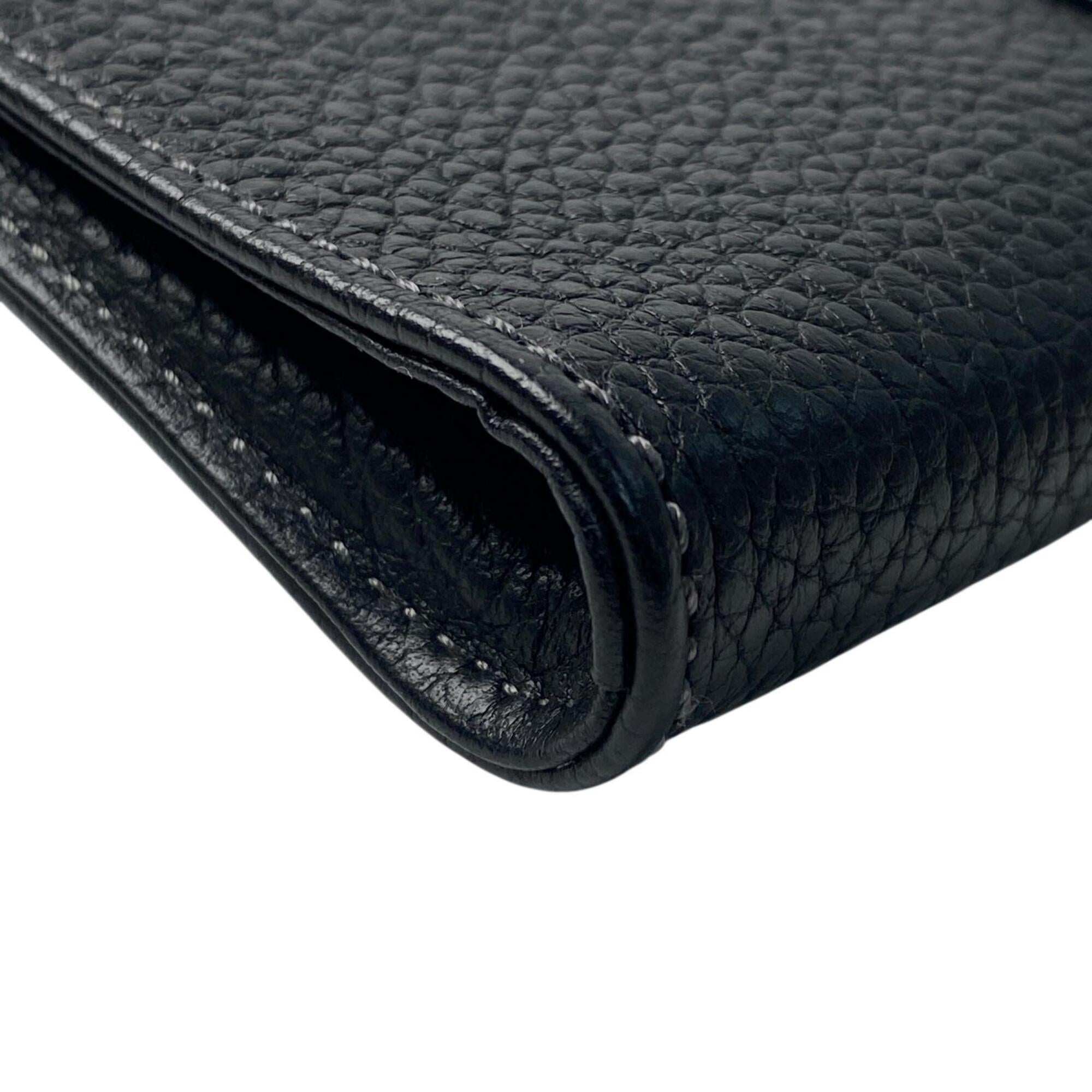 Loewe Black Leather Coin Purse/Coin Case (Pre-Owned)