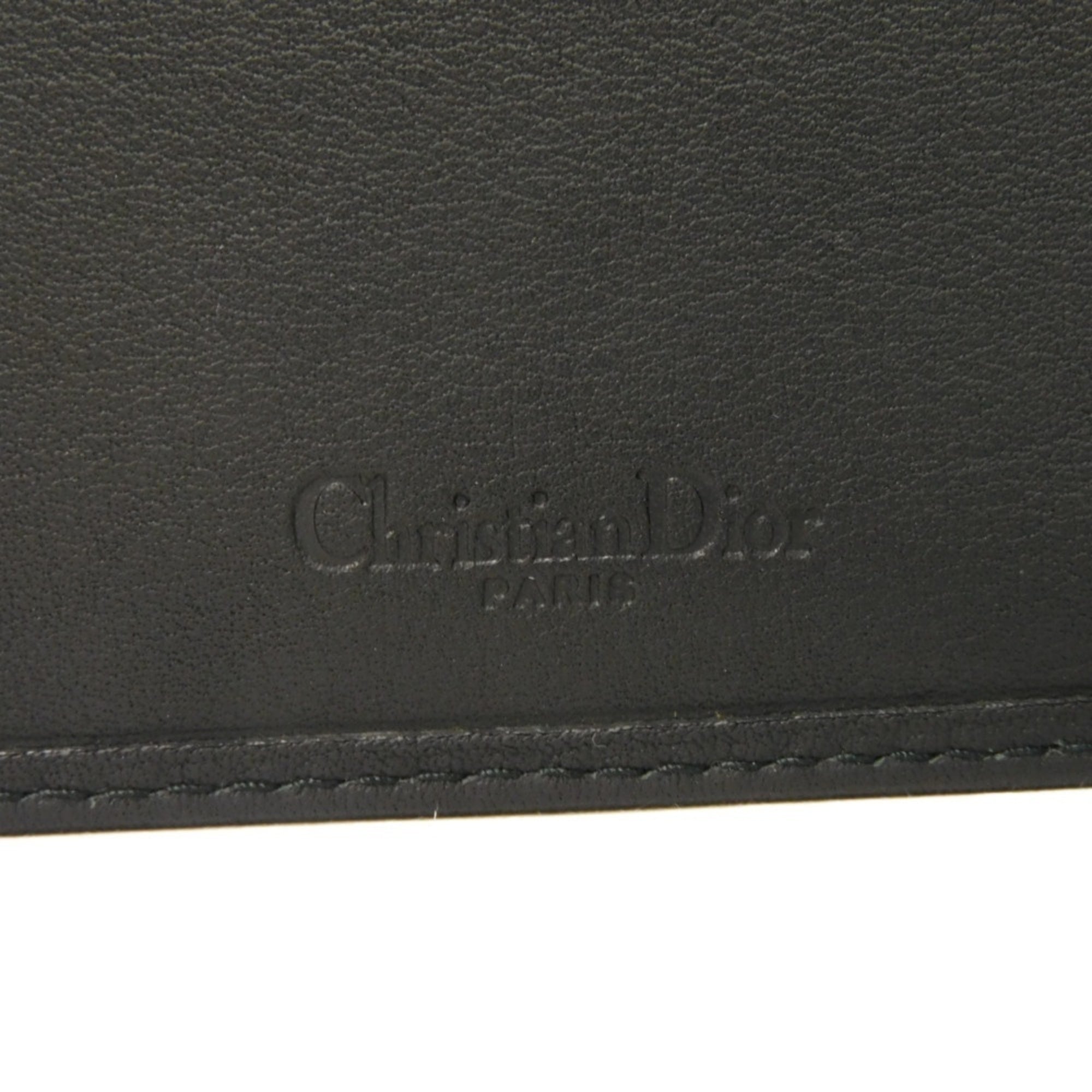 Christian Dior Black Leather Long Bill Wallet (Bi-Fold) (Pre-Owned)