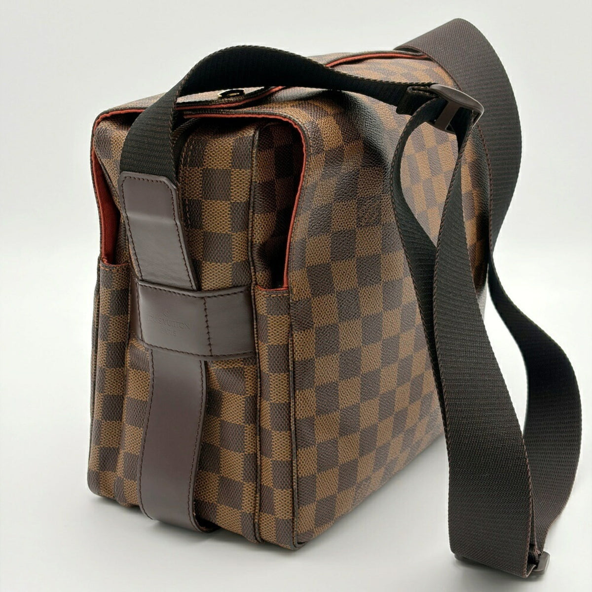 Louis Vuitton Ebene Damier Canvas Leather Shoulder Bag (Pre-Owned)
