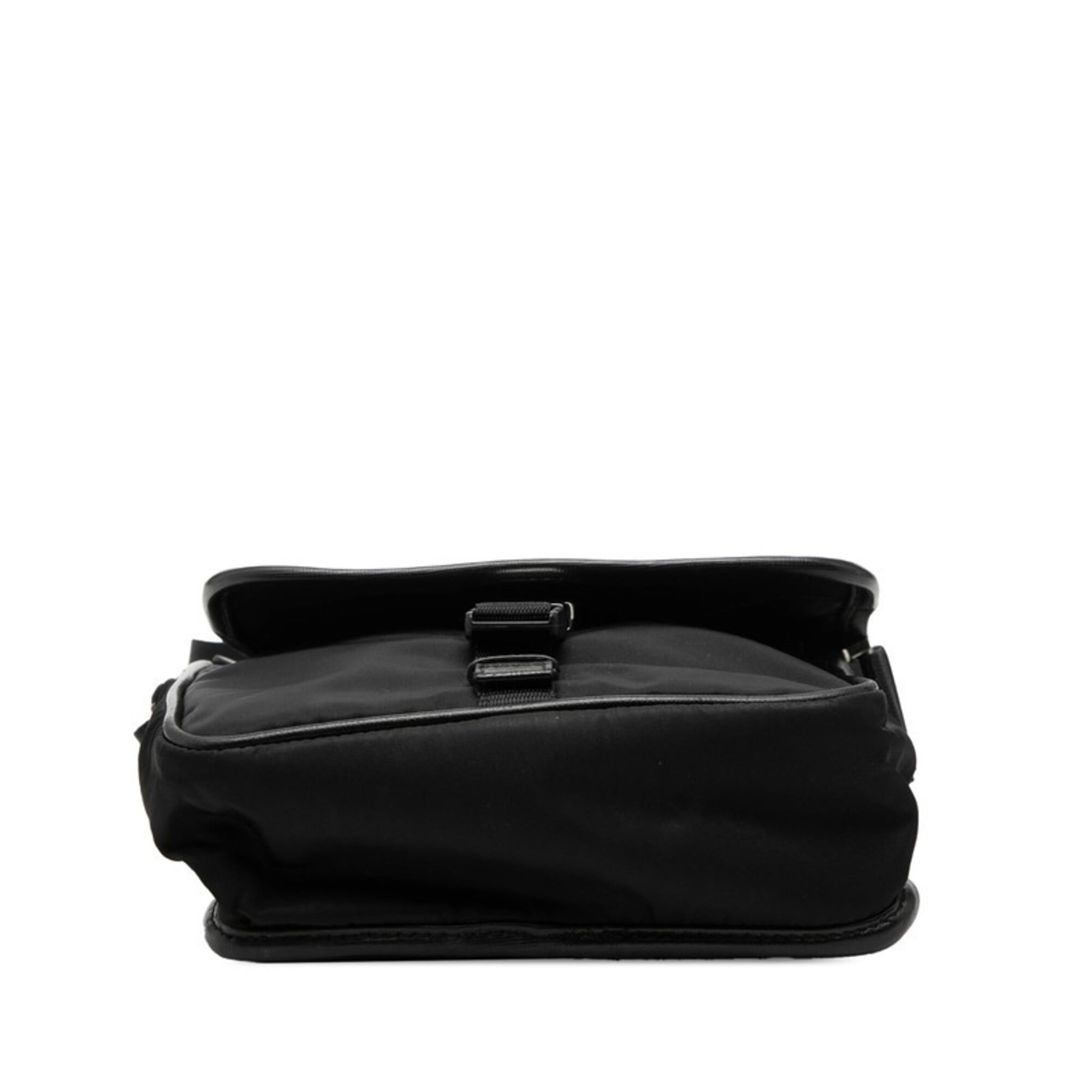Prada Black Nylon Leather Shoulder Bag (Pre-Owned)