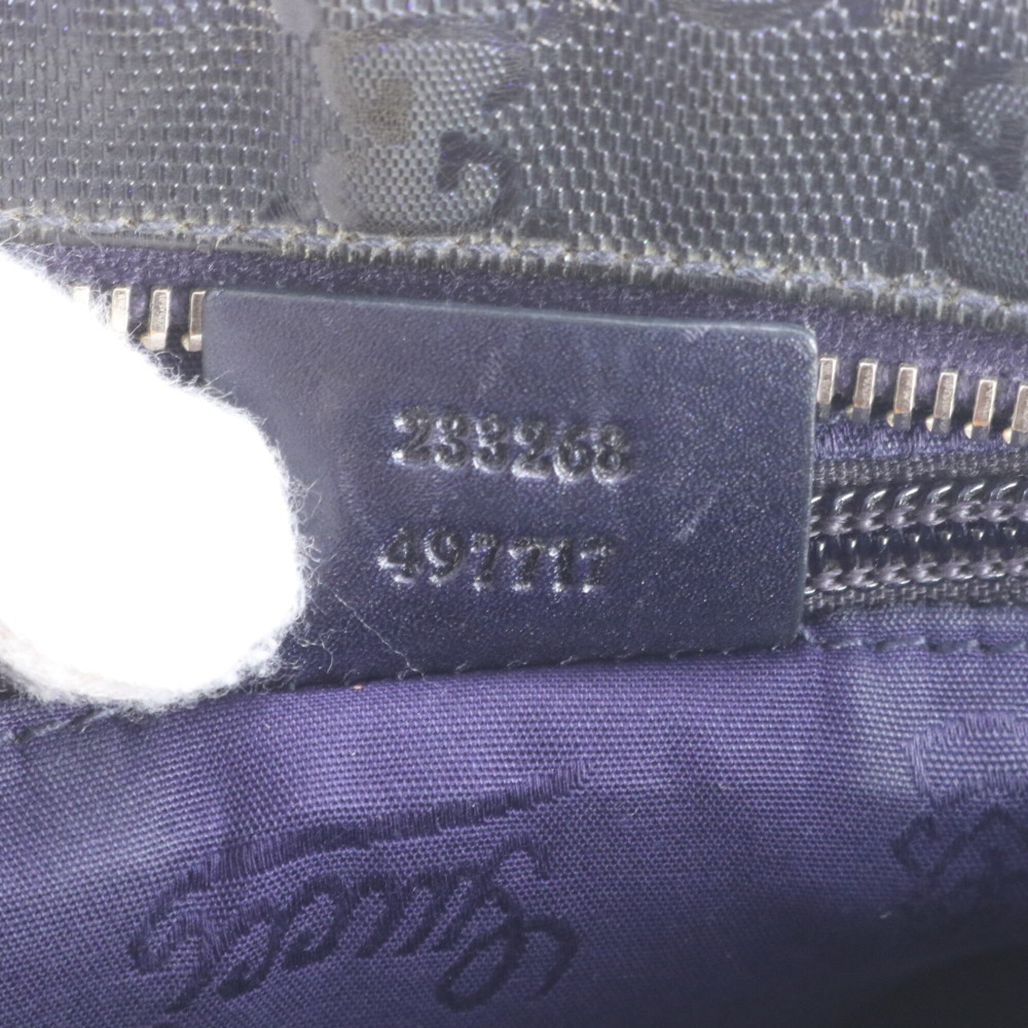 Gucci Gg Imprimé Purple Gg Imprimé Leather Messenger Bag Shoulder Bag (Pre-Owned)