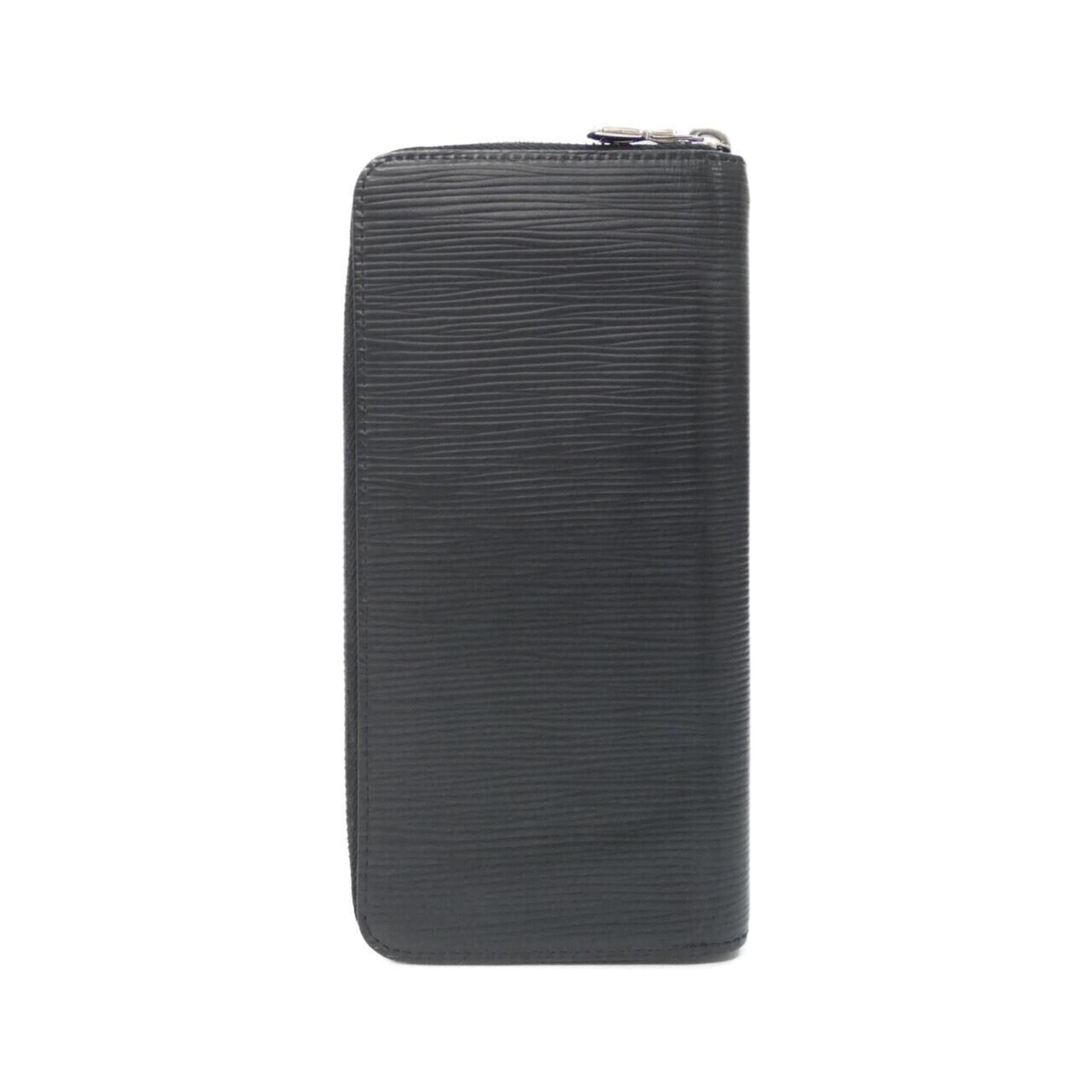 Louis Vuitton Black Leather Long Wallet (Bi-Fold) (Pre-Owned)