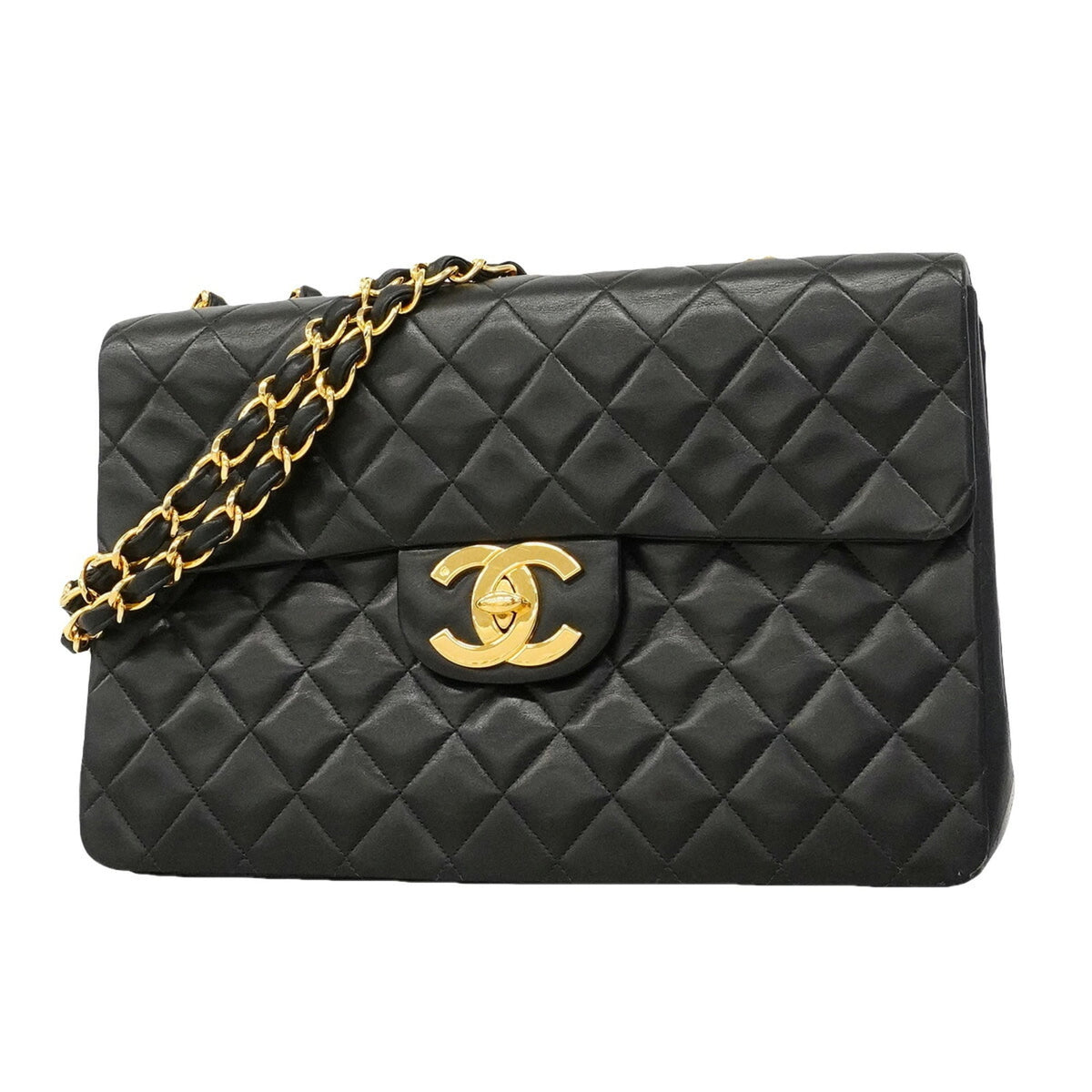 Chanel Black Leather Shoulder Bag (Pre-Owned)