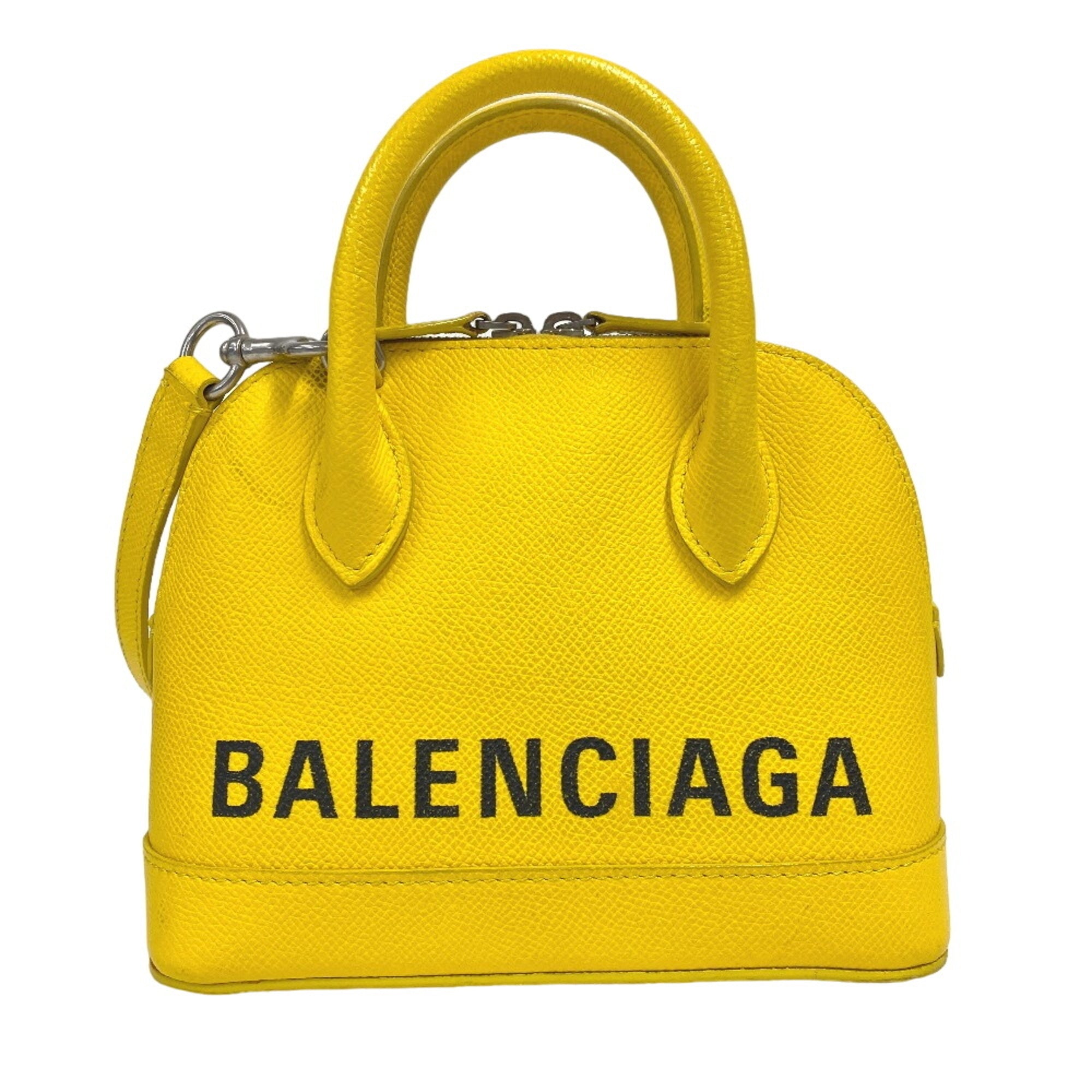 Balenciaga Yellow Leather Handbag Shoulder Bag (Pre-Owned)