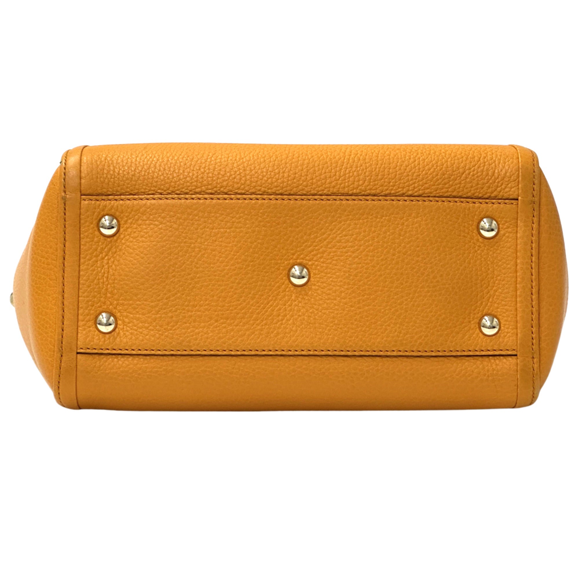 Gucci Orange Leather Handbag Shoulder Bag Tote Bag (Pre-Owned)