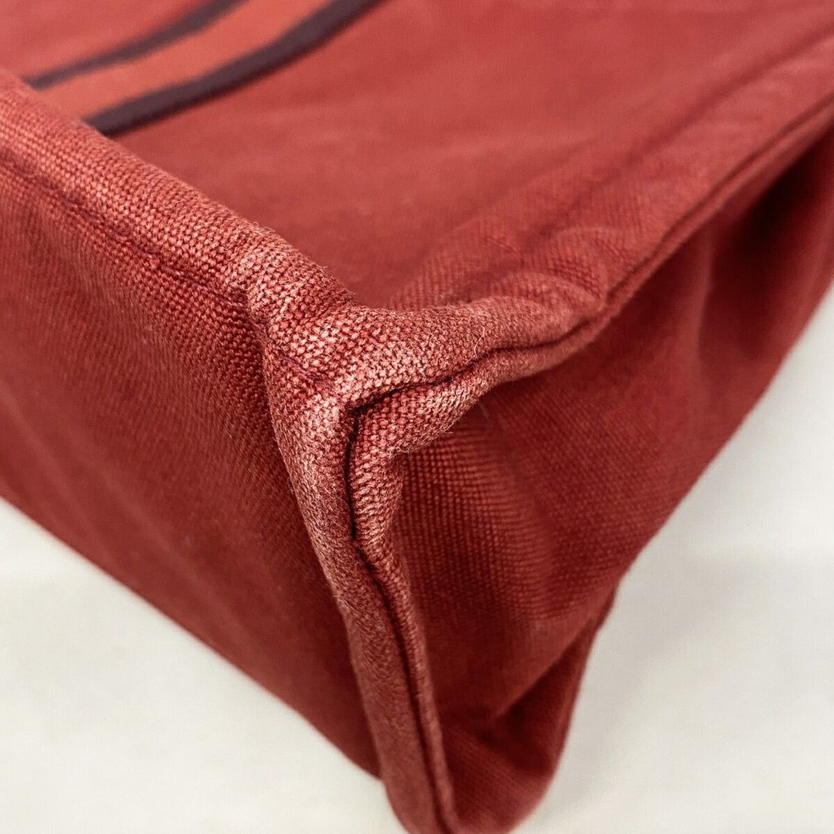 Hermes Red Color Canvas Tote Bag (Pre-Owned)