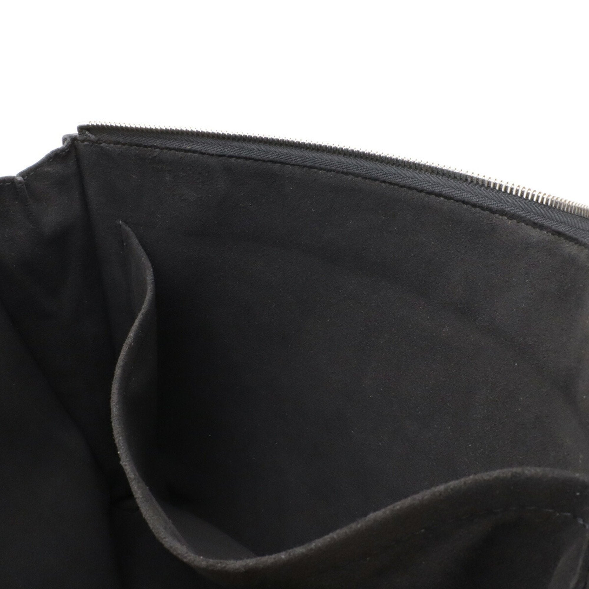Louis Vuitton Black Noir Leather Clutch Bag Pochette (Pre-Owned)