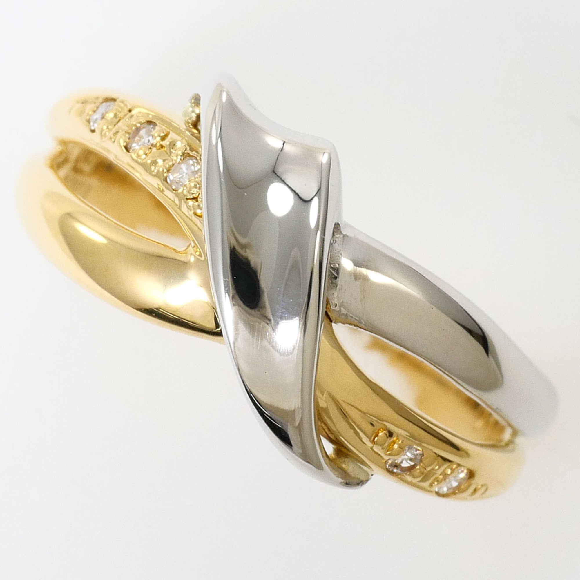 Unbranded Platinum Yellow Gold Yellow Gold (18K) Platinum 900 Band Ring (Pre-Owned)