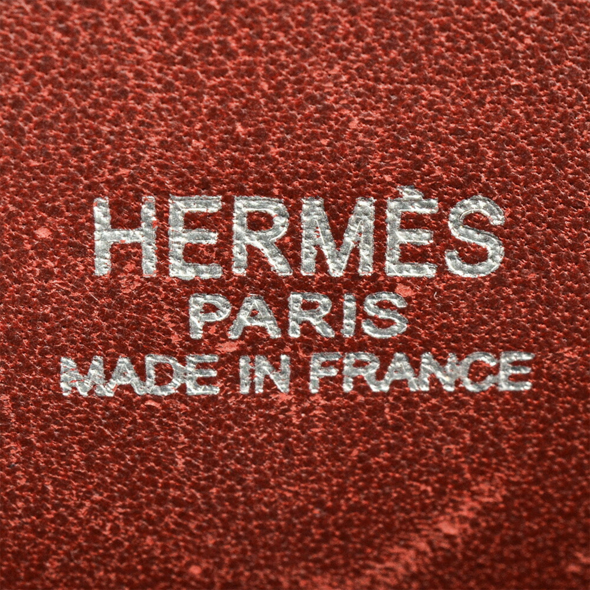 Hermes Rouge H Courchevel Leather Handbag (Pre-Owned)
